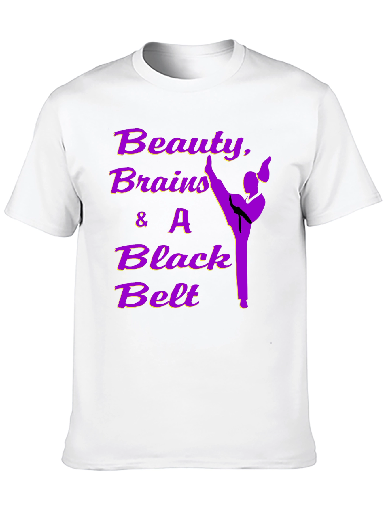 Beauty Brains Black Belt T-Shirt