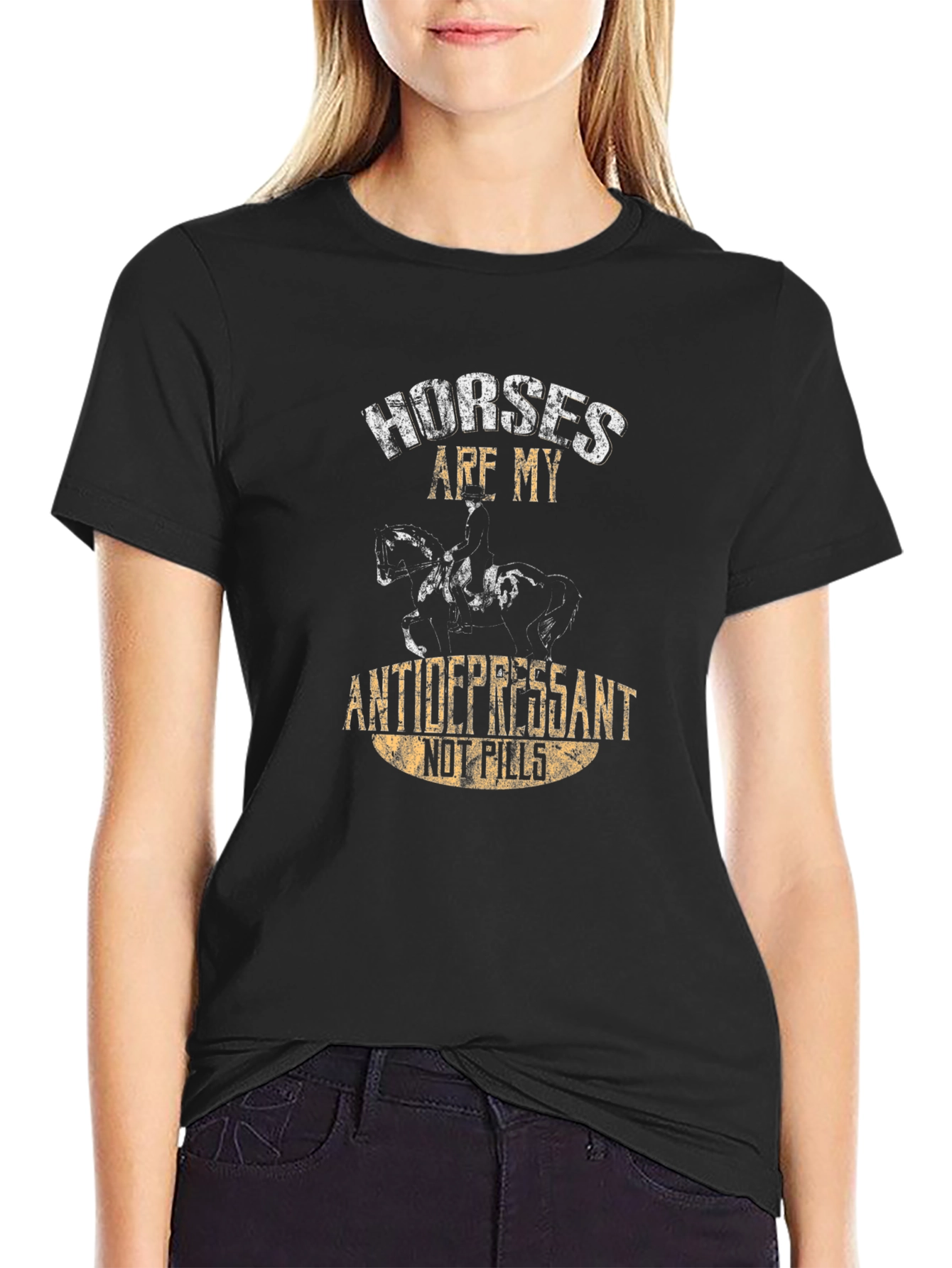 Horses Are My Antidepressant Graphic T-Shirt