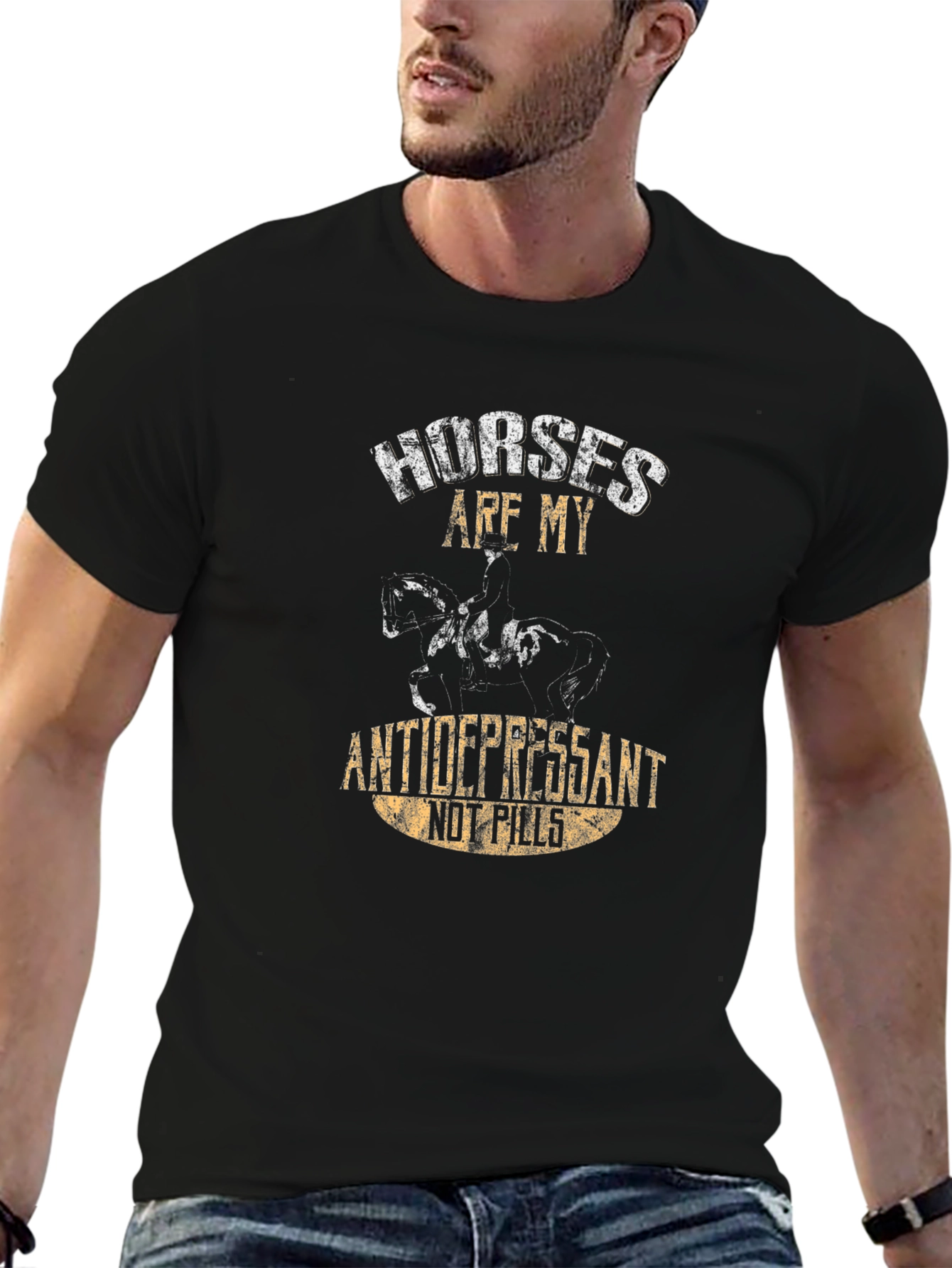 Horses Are My Antidepressant Graphic T-Shirt
