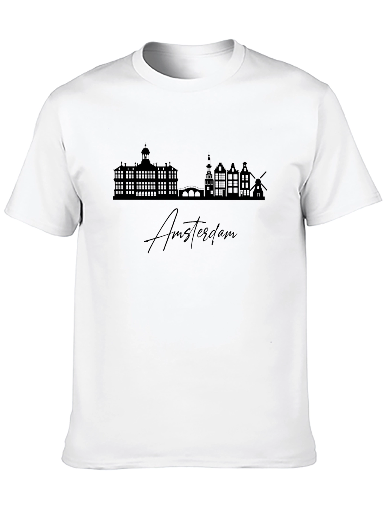 Amsterdam Skyline Graphic Tee - Stylish City Silhouette