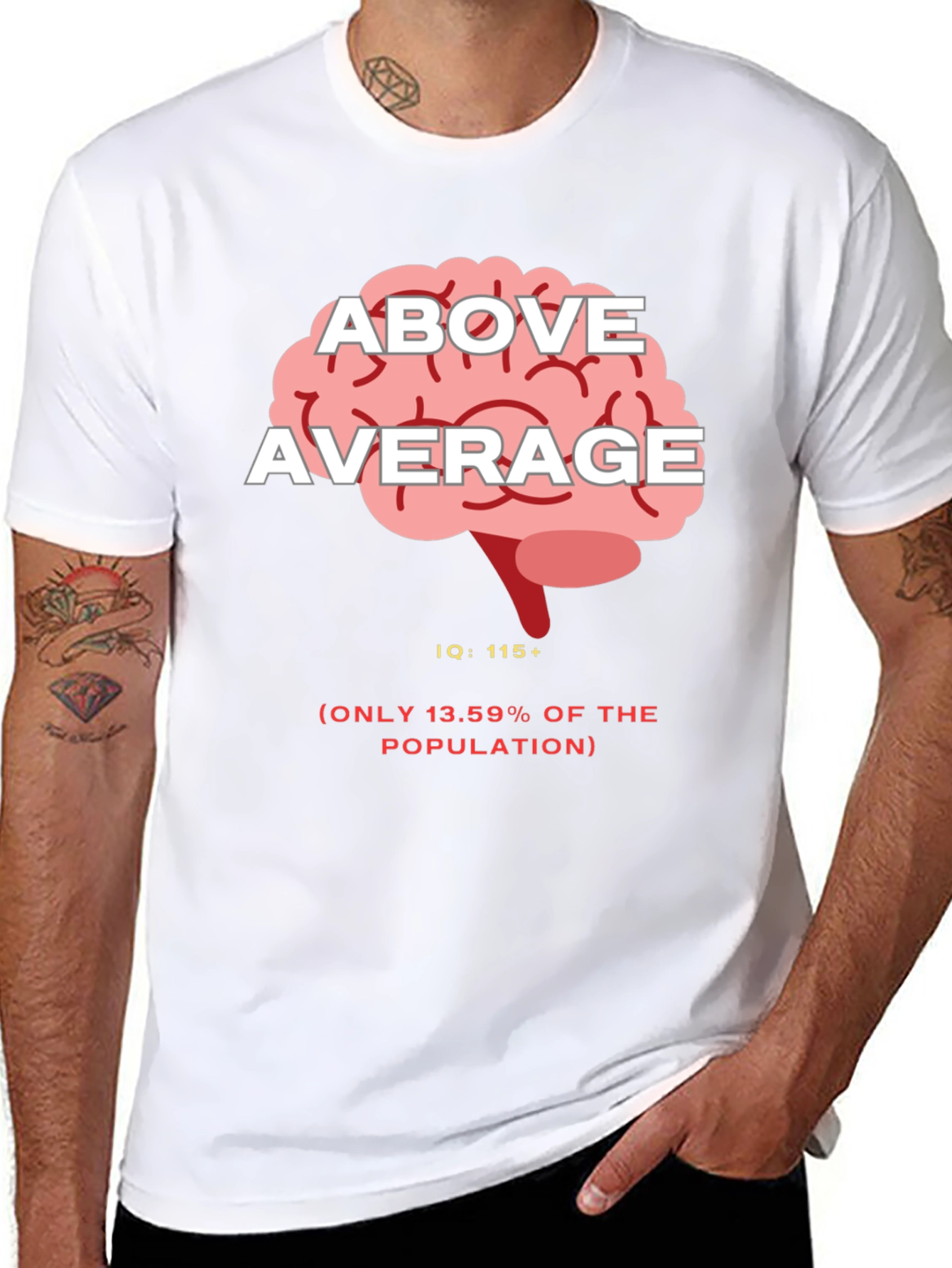 Above Average IQ Graphic Tee - Black