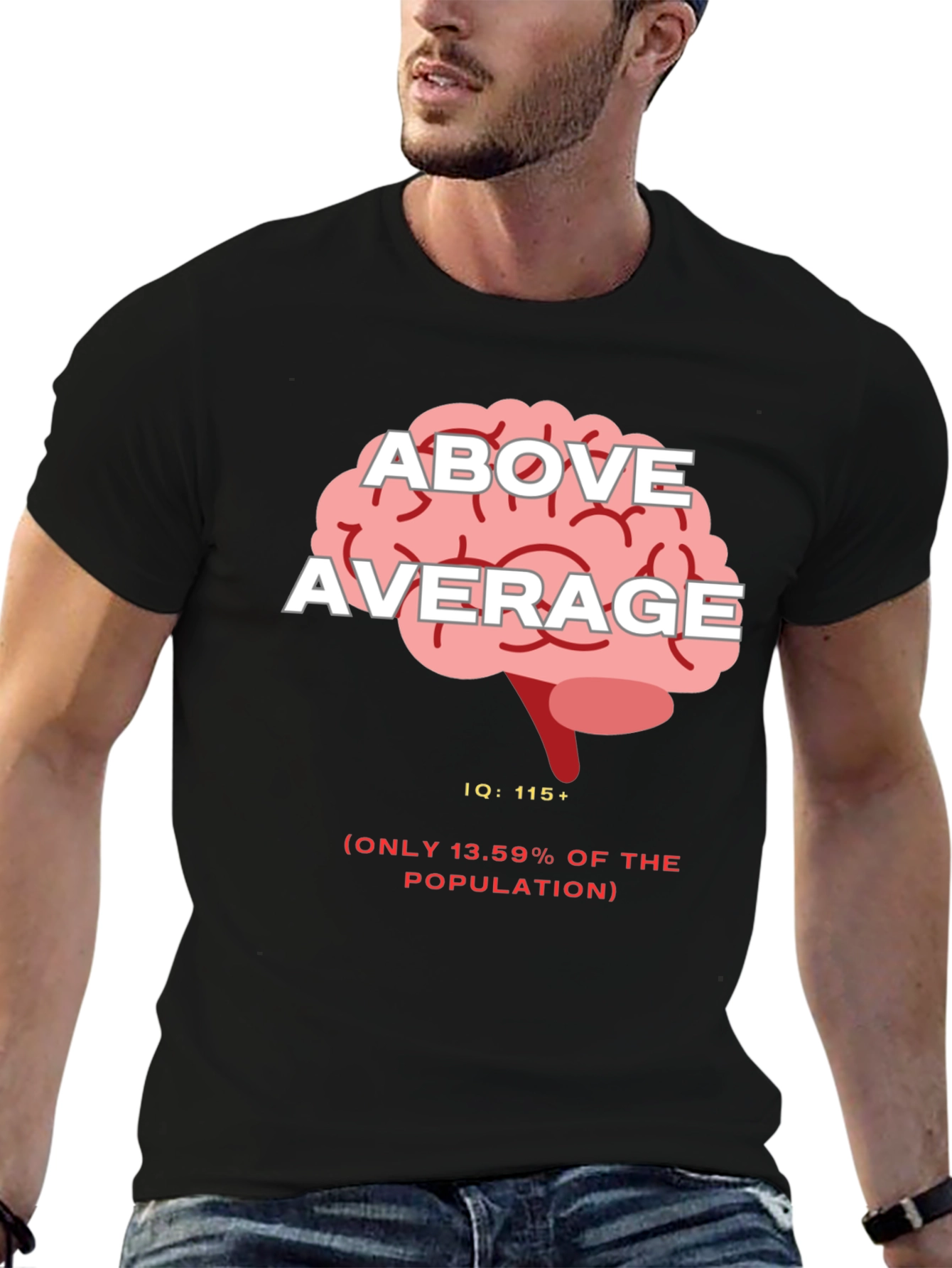 Above Average IQ Graphic Tee - Black
