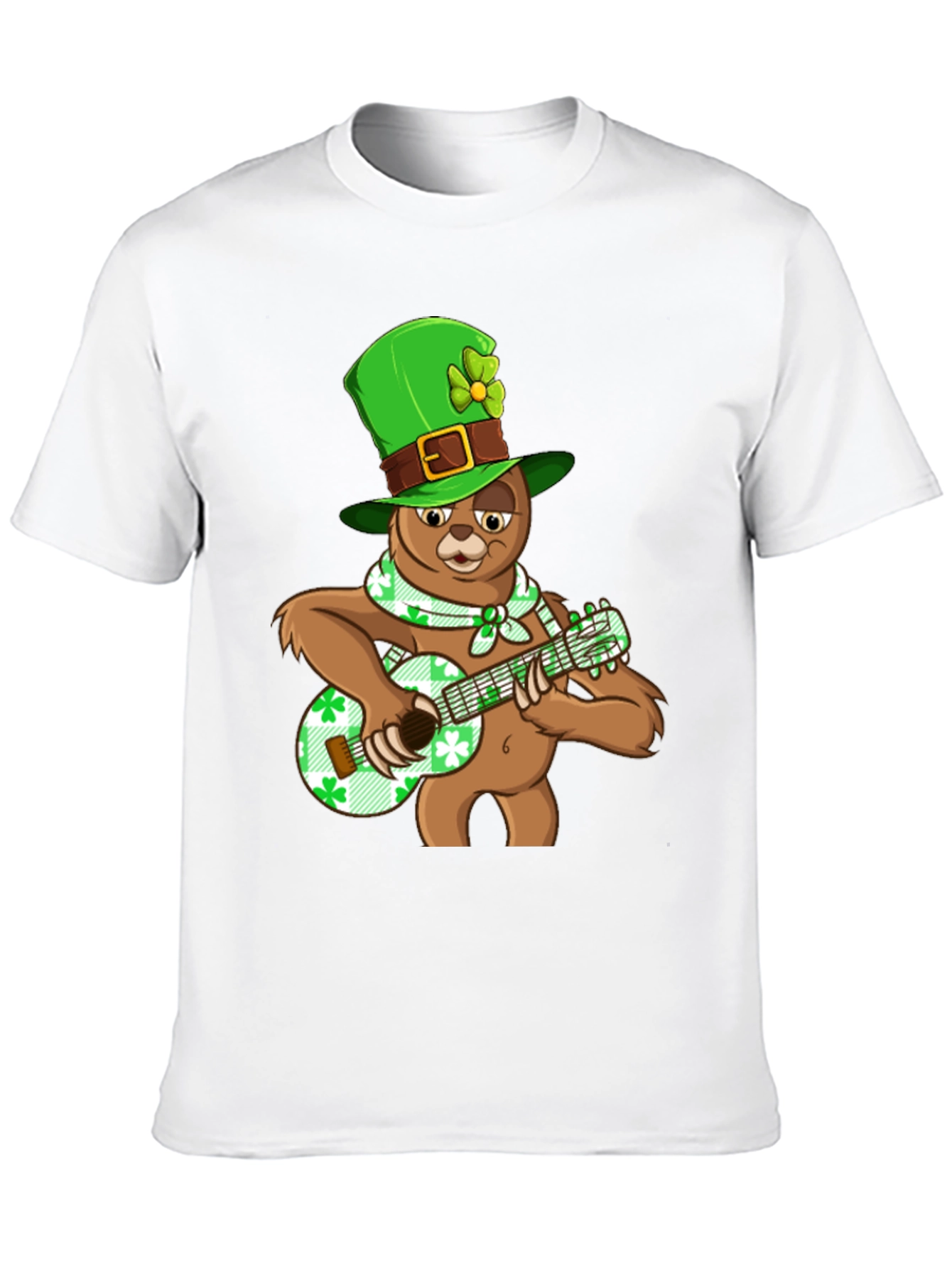 St. Patricks Day Sloth Guitar T-Shirt