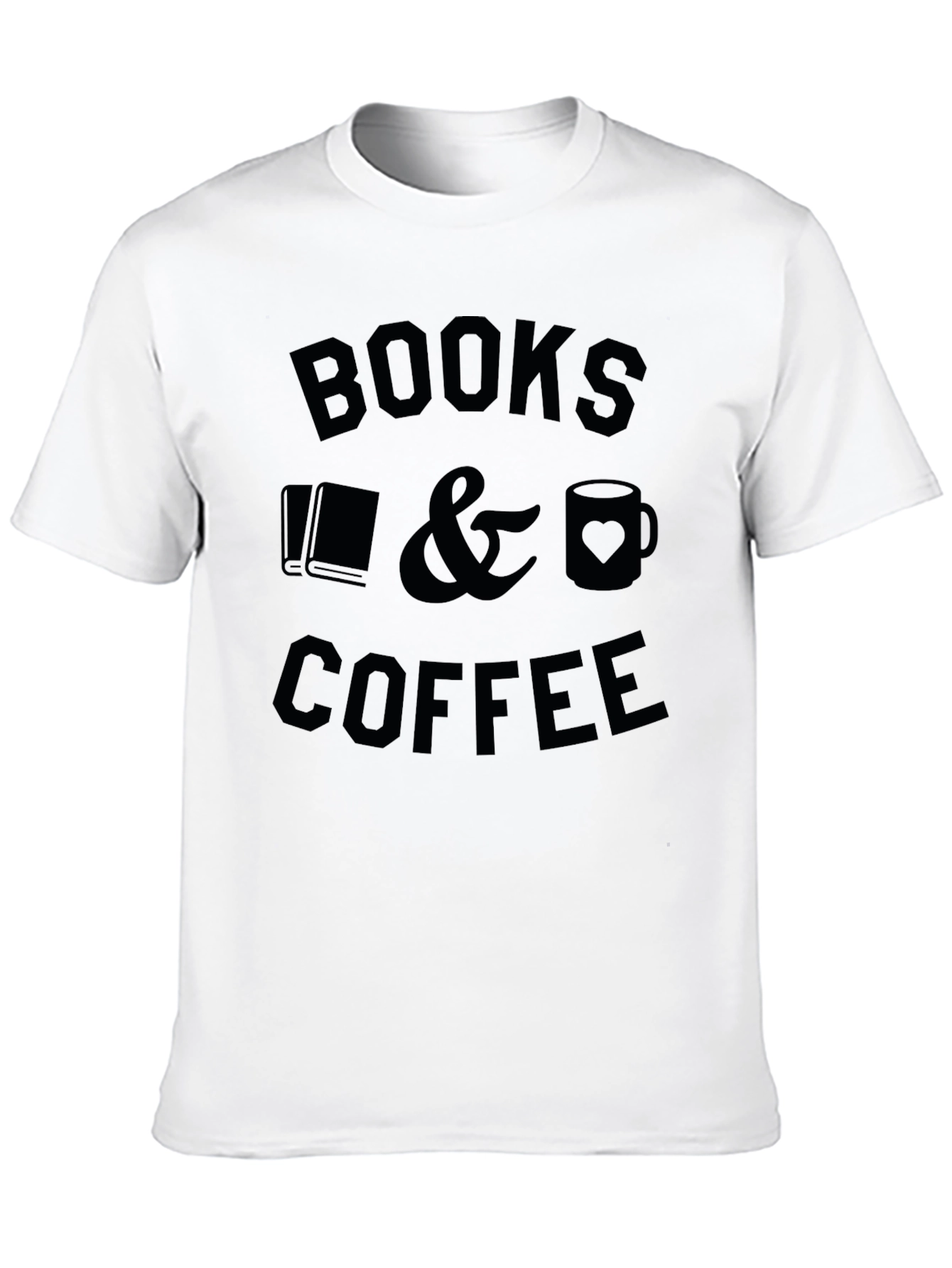 Books & Coffee Black Graphic Tee - Unisex