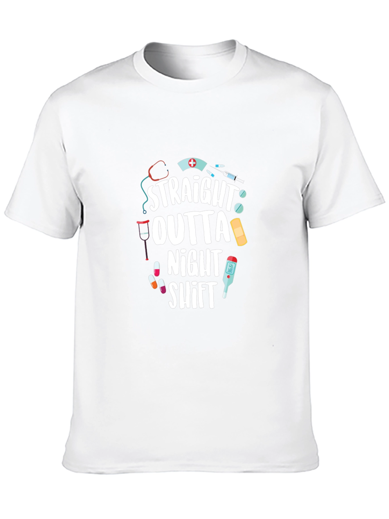 Straight Outta Night Shift T-Shirt - Nurse Gift