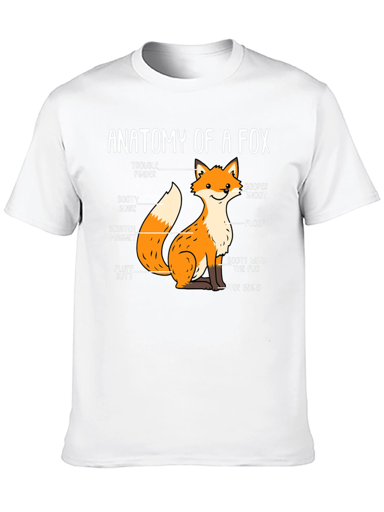 Anatomy of a Fox Funny Graphic T-Shirt