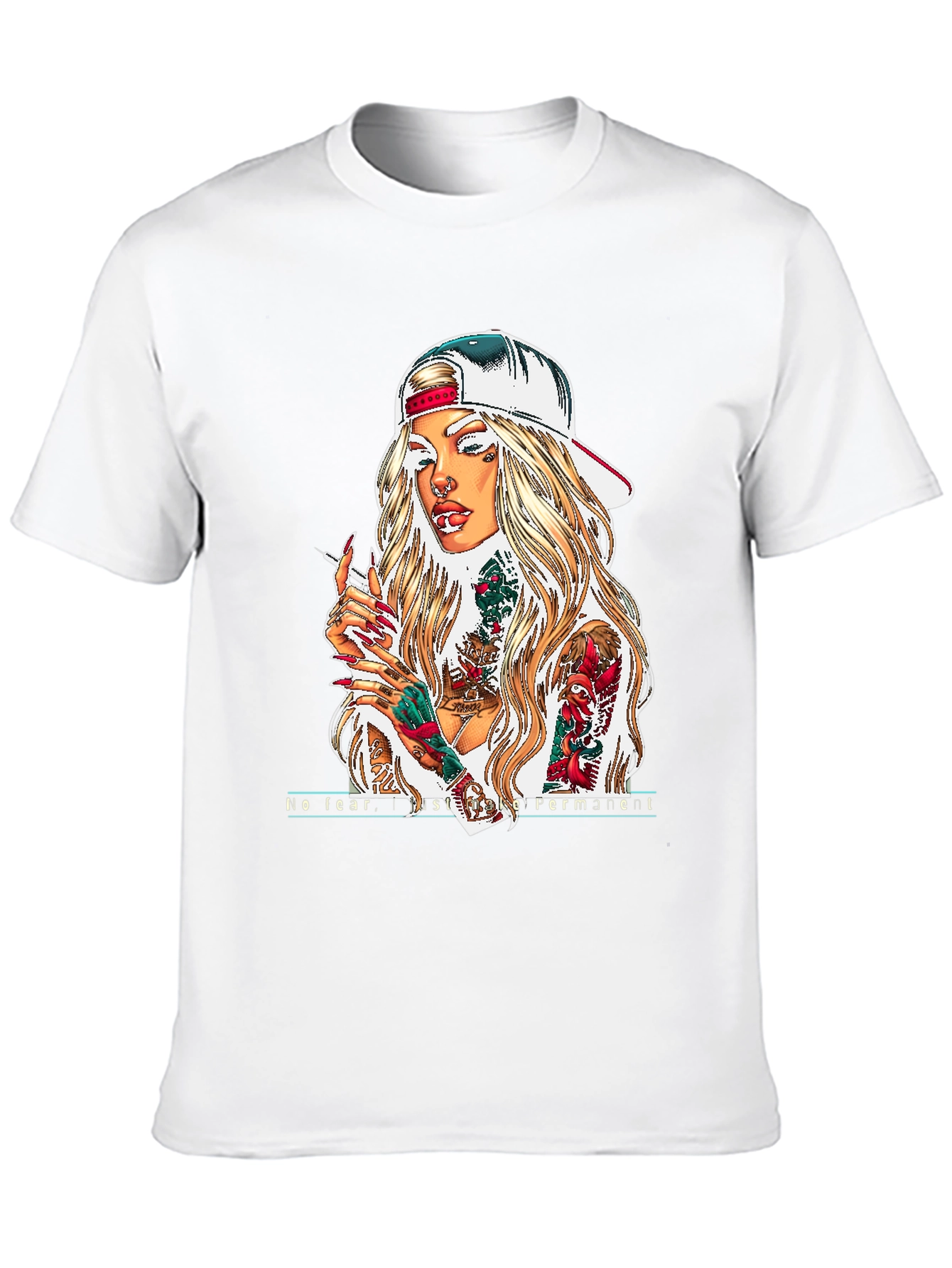 Tattooed Woman Graphic Tee - Black Unisex