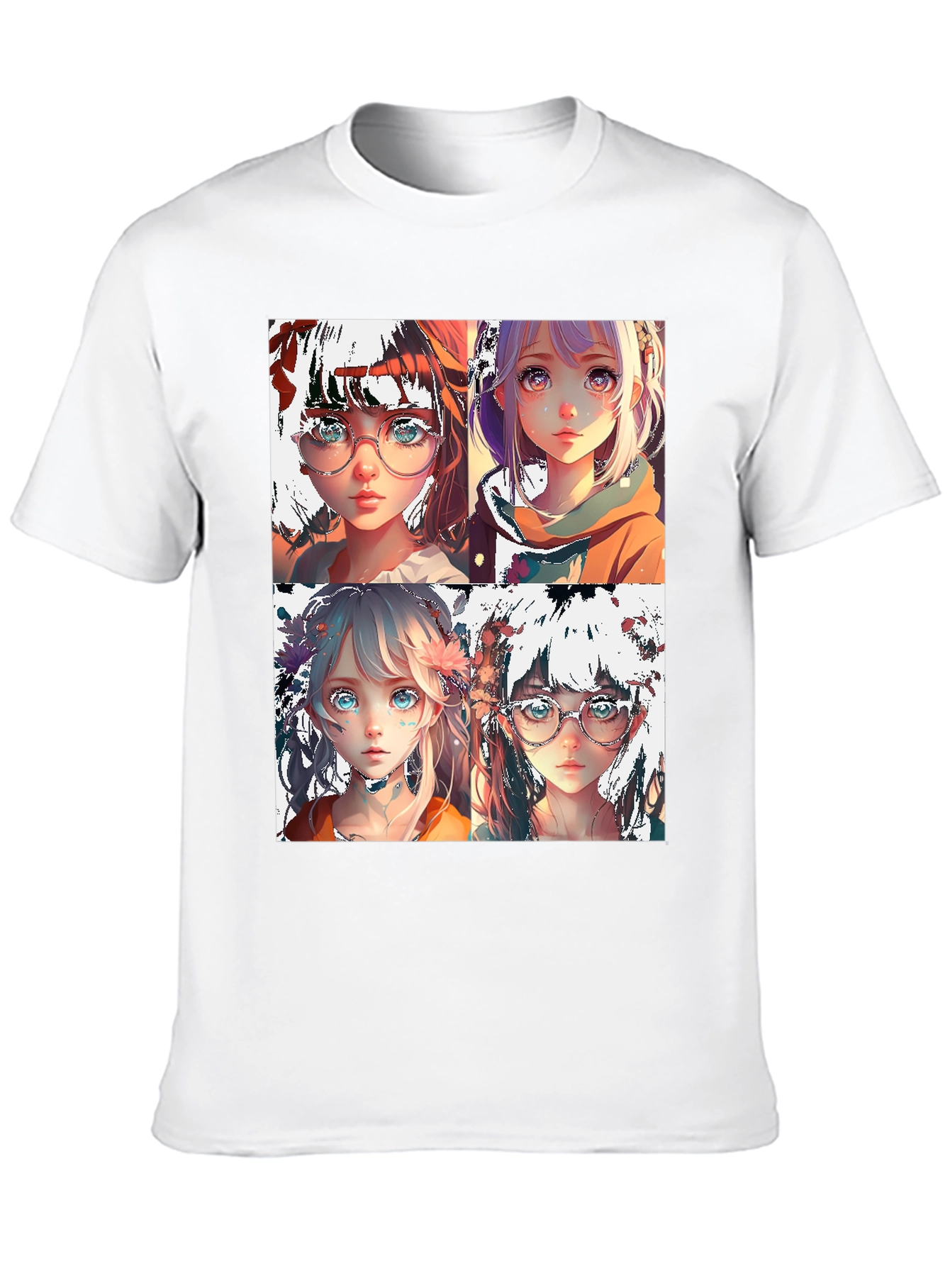 Anime Girl Collage Graphic Tee