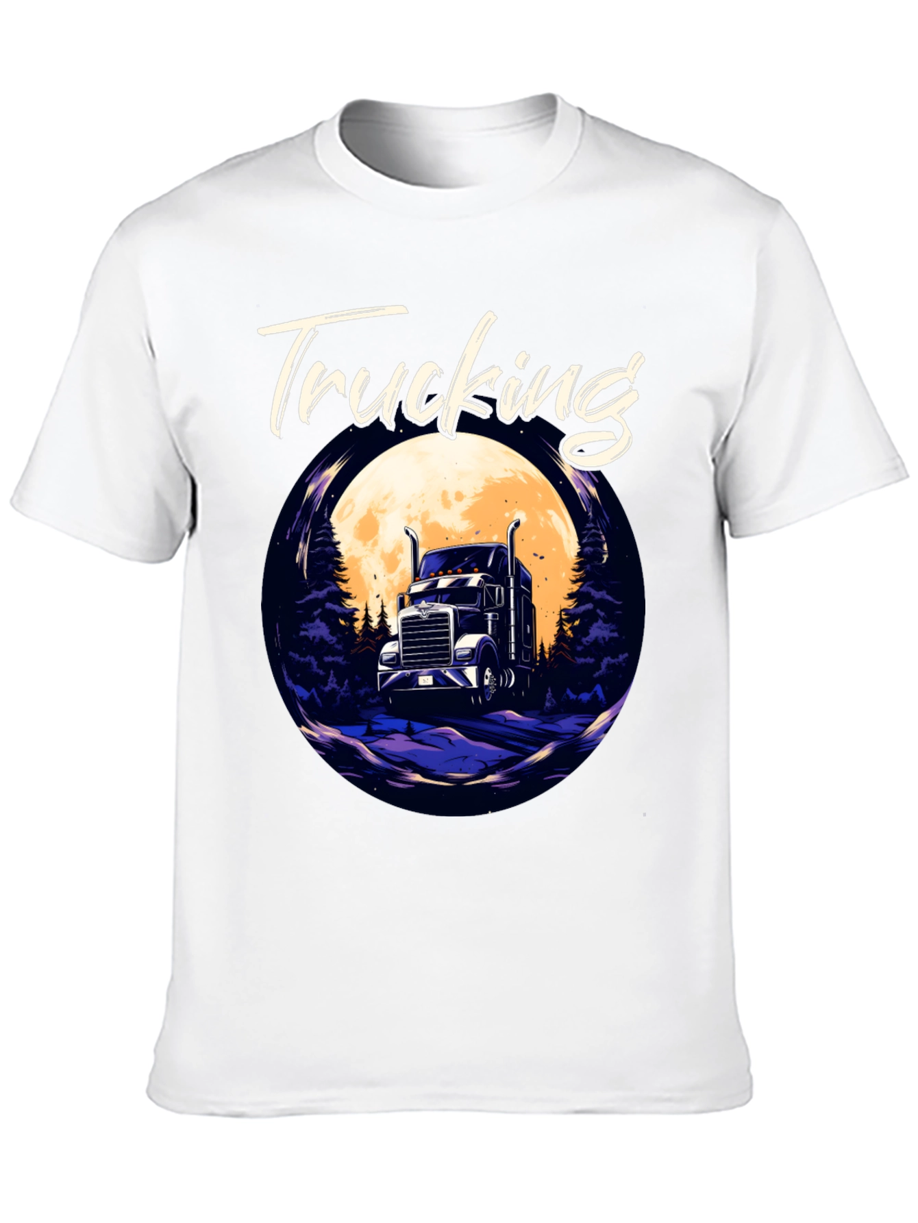 Trucking T-Shirt - Trucker Design Black Tee