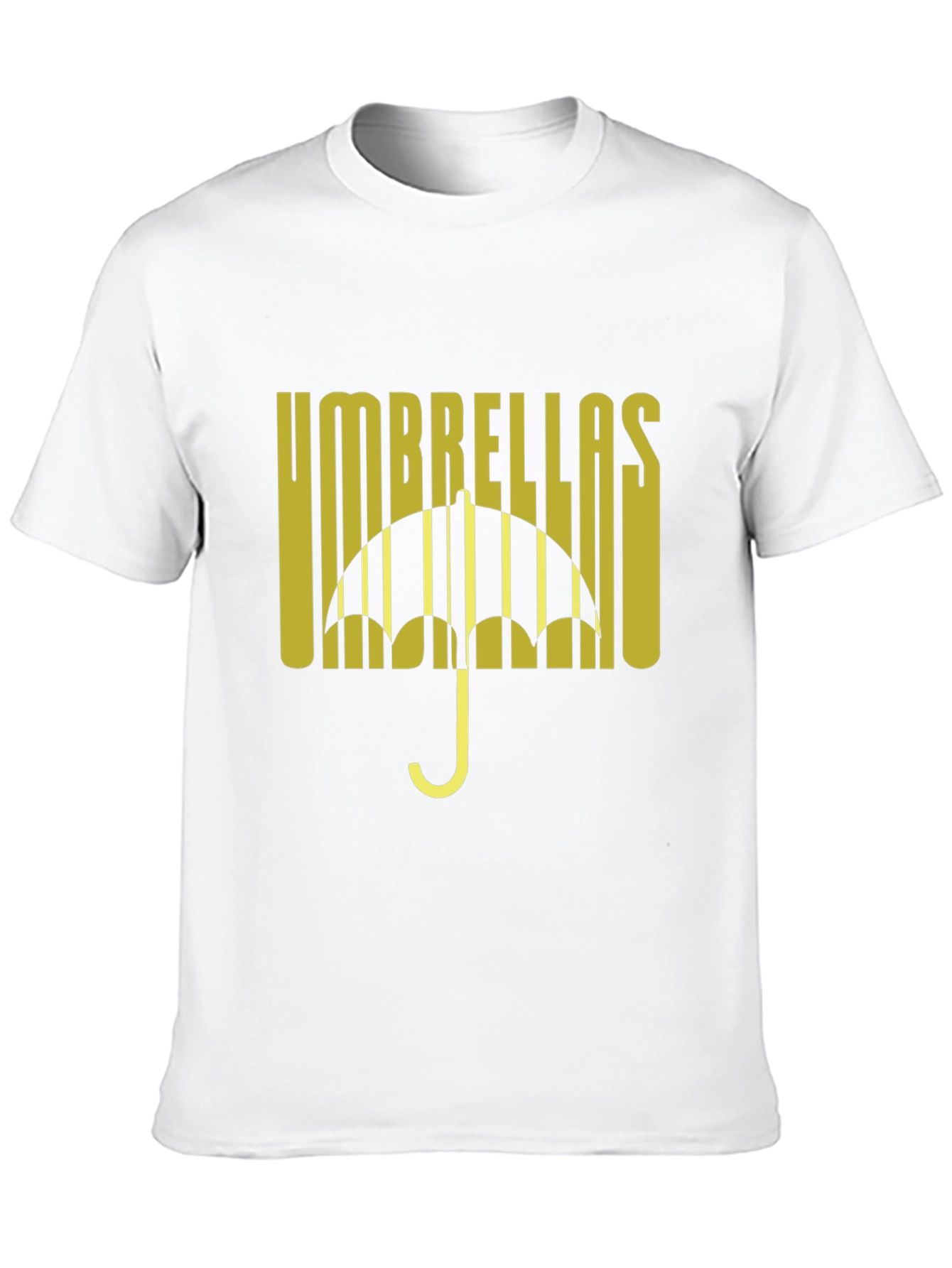 Umbrellas Graphic Tee - Black Cotton Blend T-Shirt