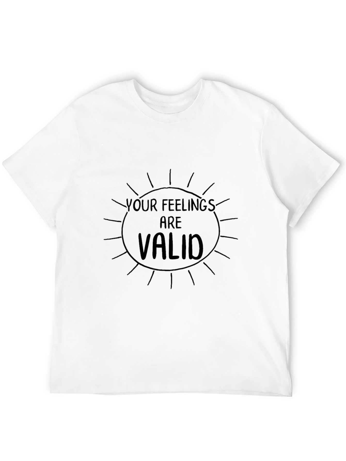 Your Feelings Are Valid Graphic Tee - Black