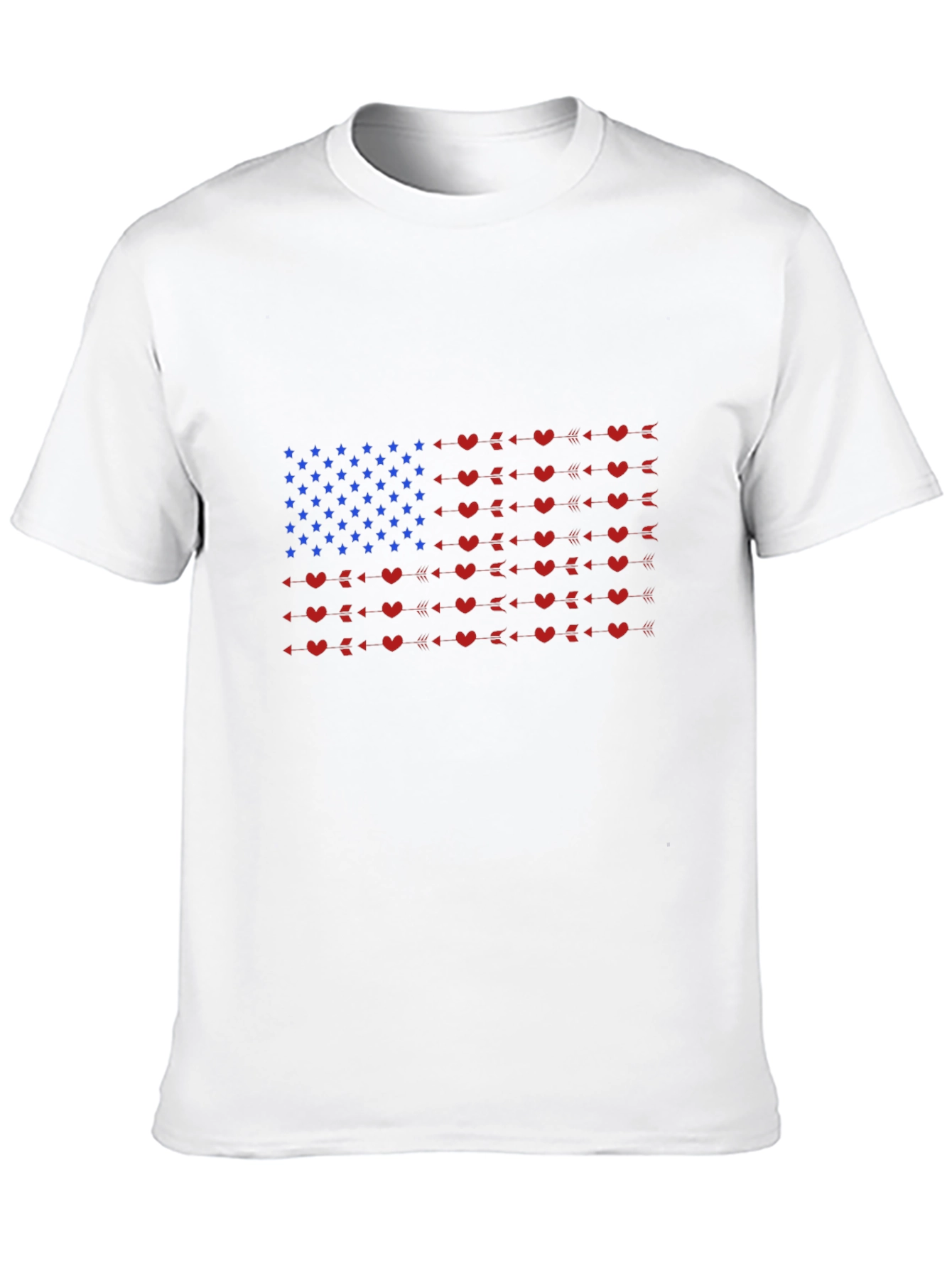 American Flag Heart Arrow Graphic Tee