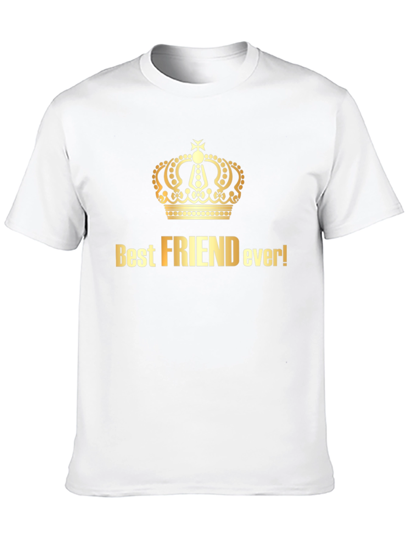 Best Friend Ever Crown Graphic Tee - Black
