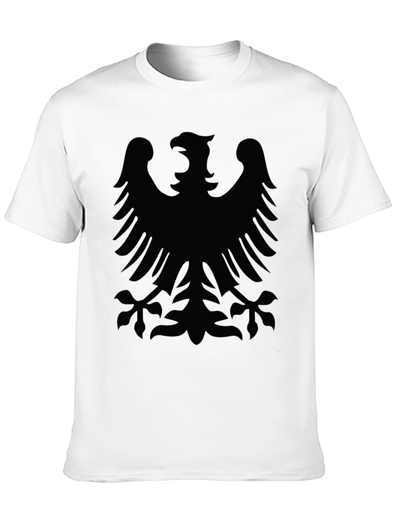 Black T-Shirt with Eagle Graphic Print