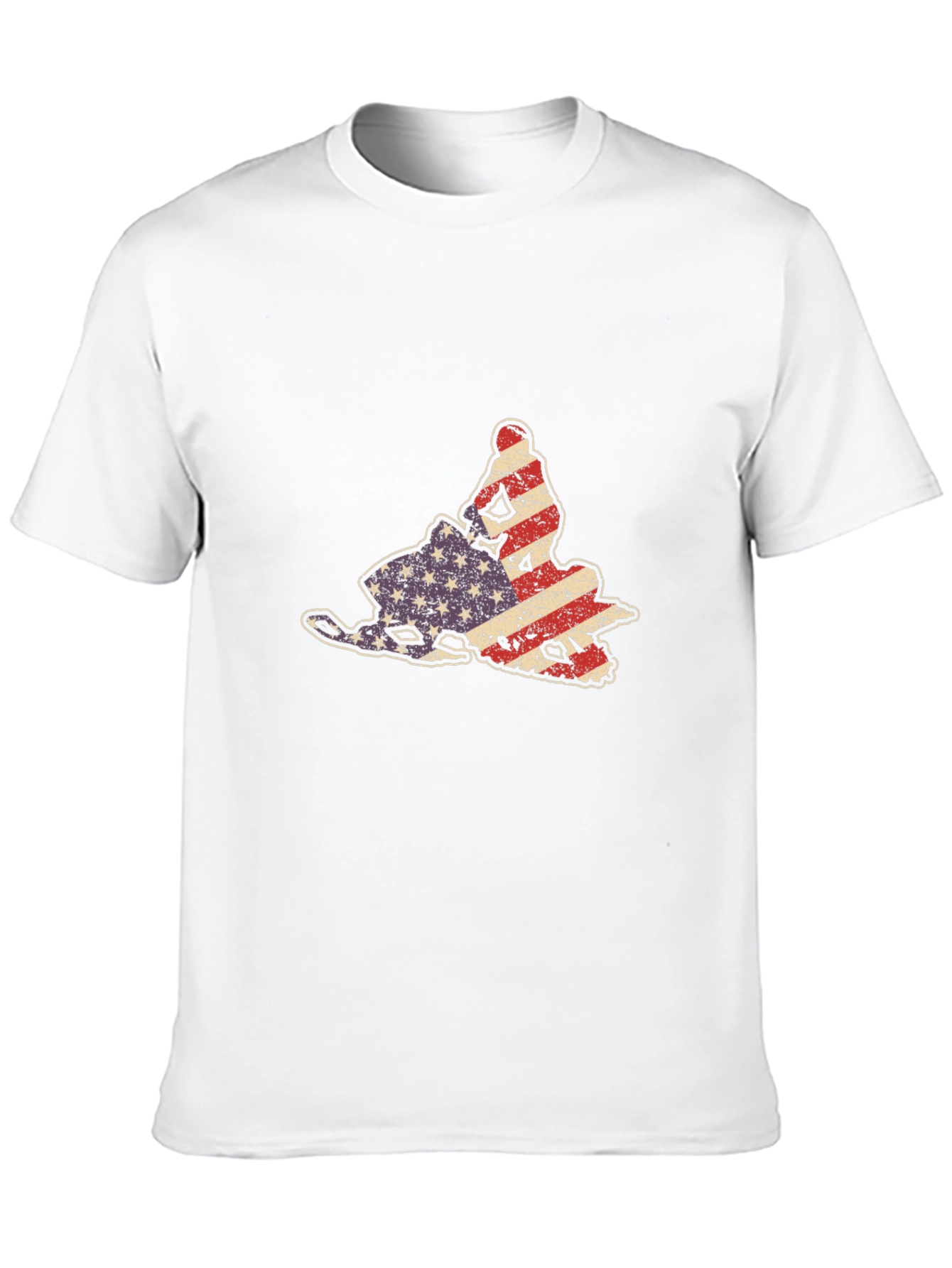 American Flag Snowmobile Graphic Tee