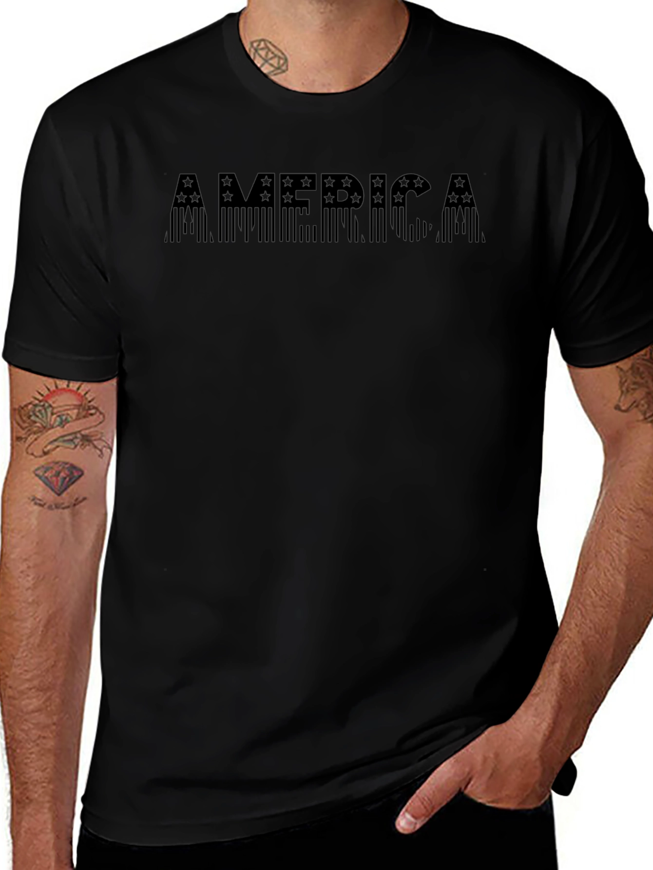 American Flag Print T-Shirt - Patriotic Pride