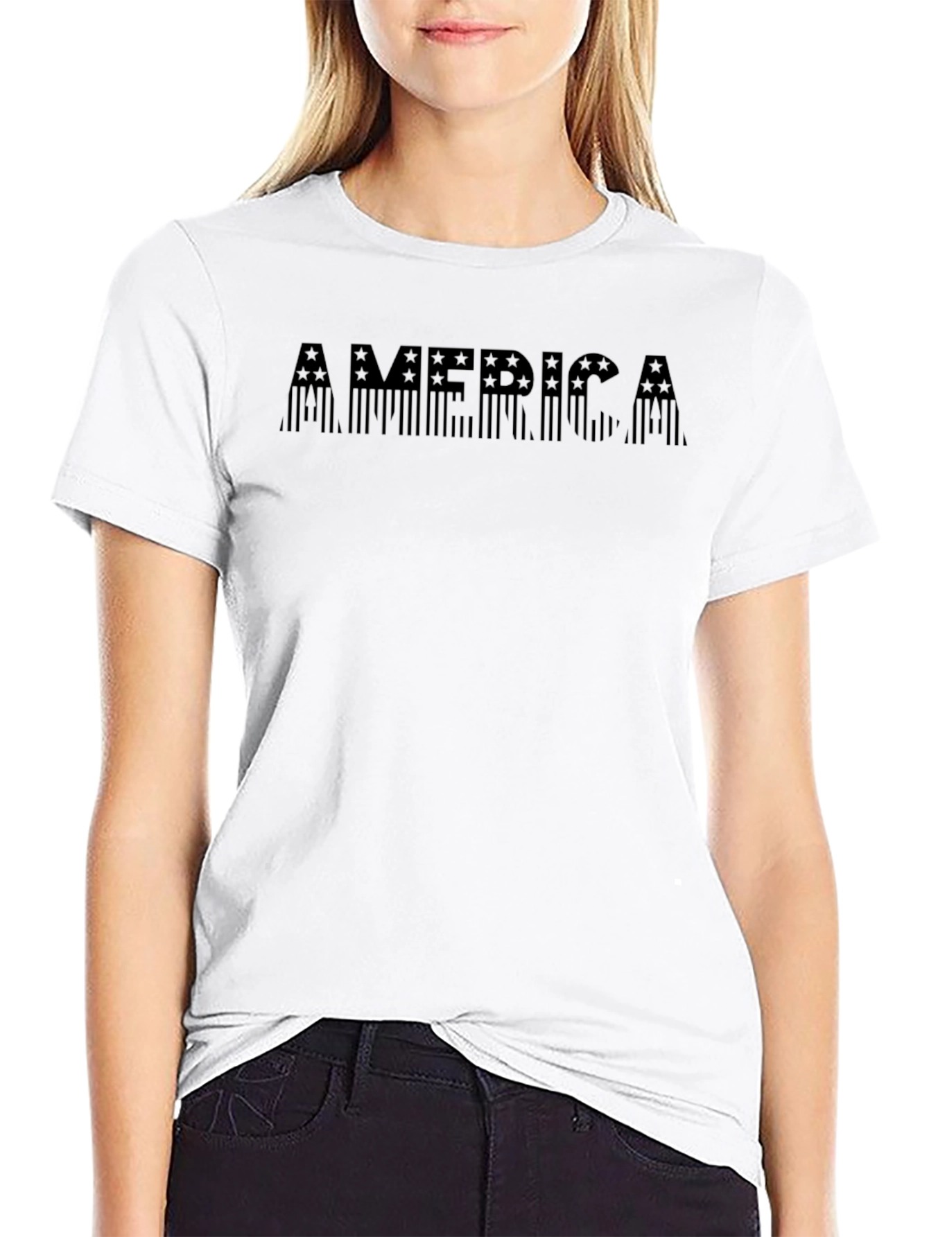 American Flag Print T-Shirt - Patriotic Pride