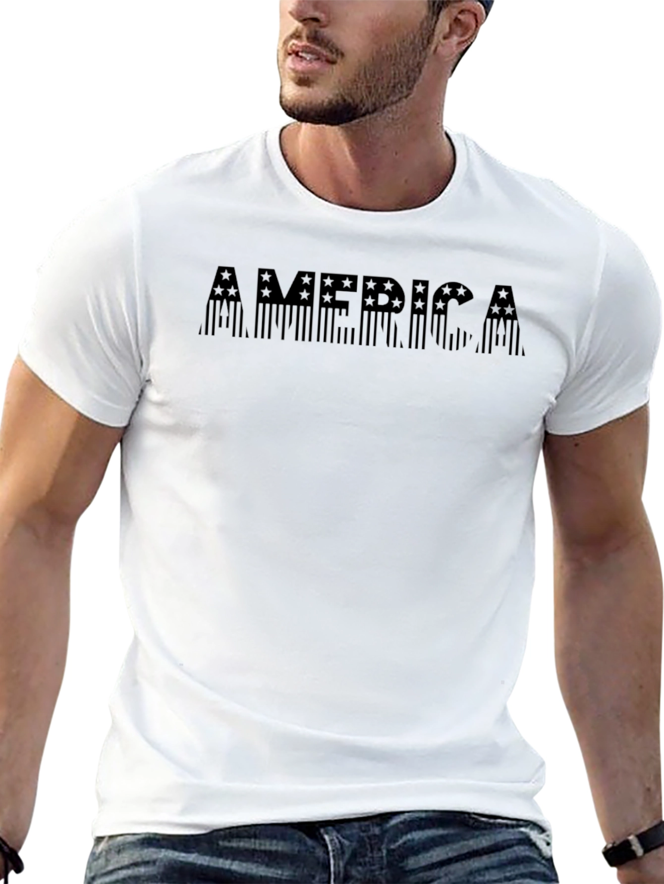 American Flag Print T-Shirt - Patriotic Pride
