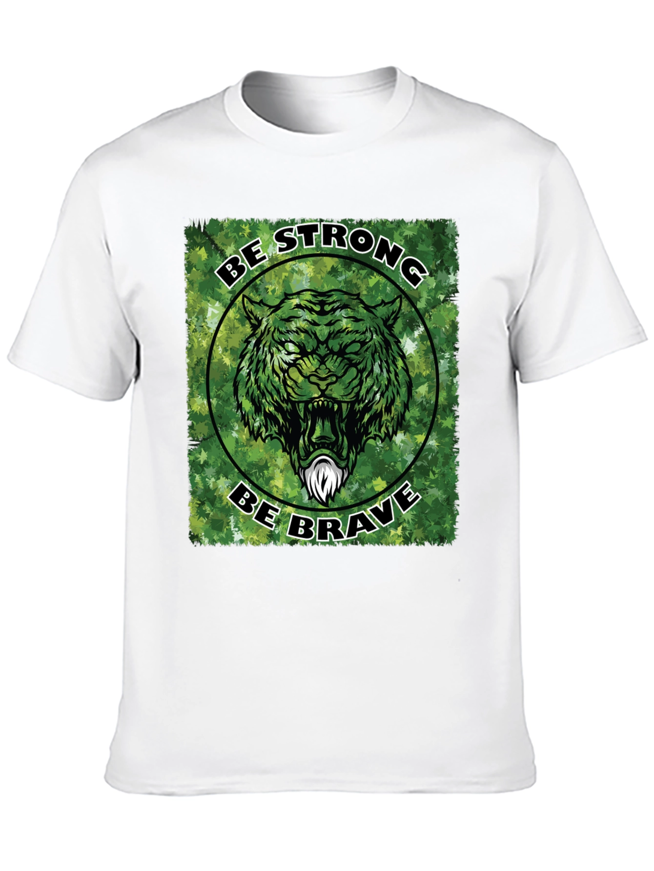 Be Strong Be Brave Tiger Graphic T-Shirt