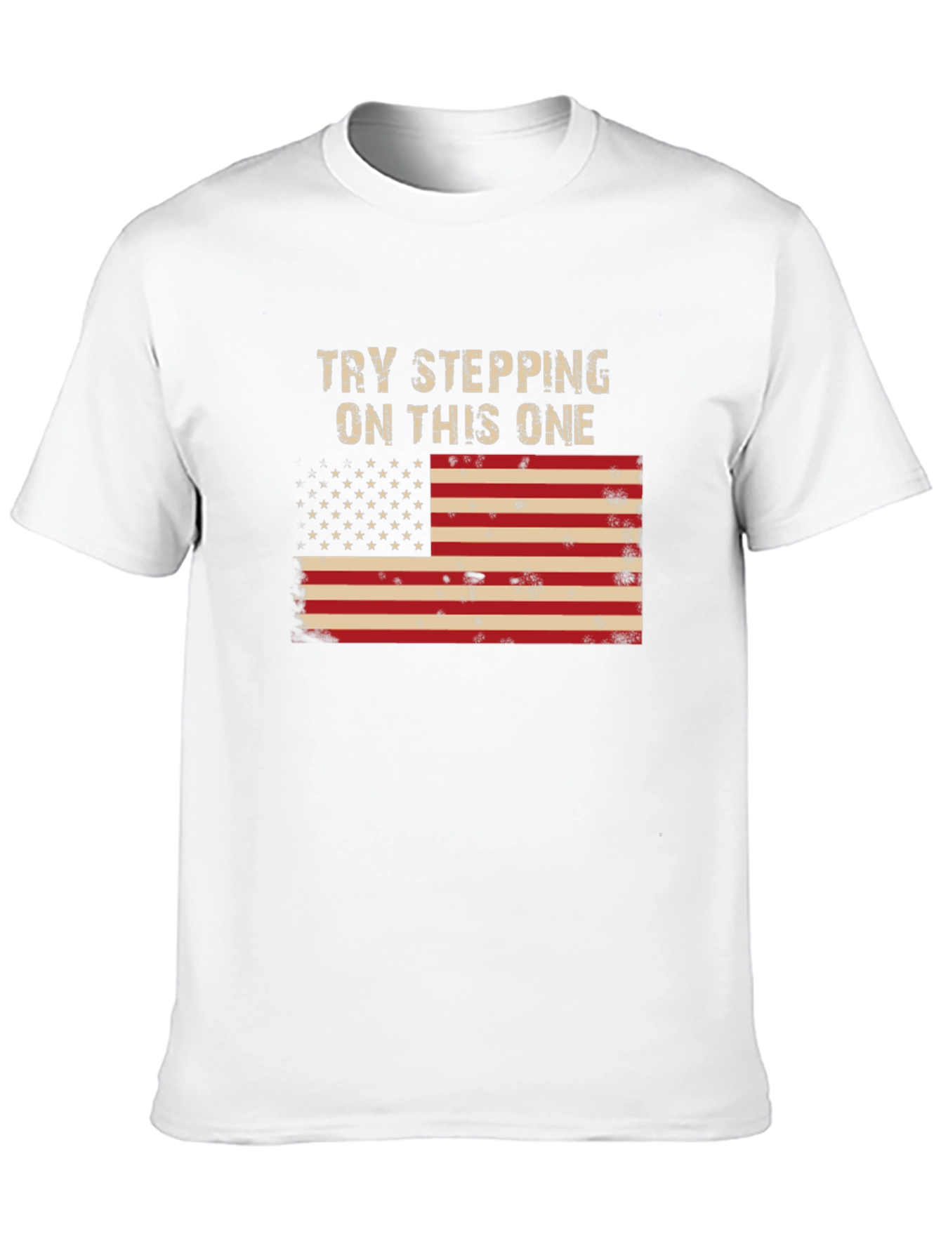 Try Stepping On This One USA Flag Graphic Tee