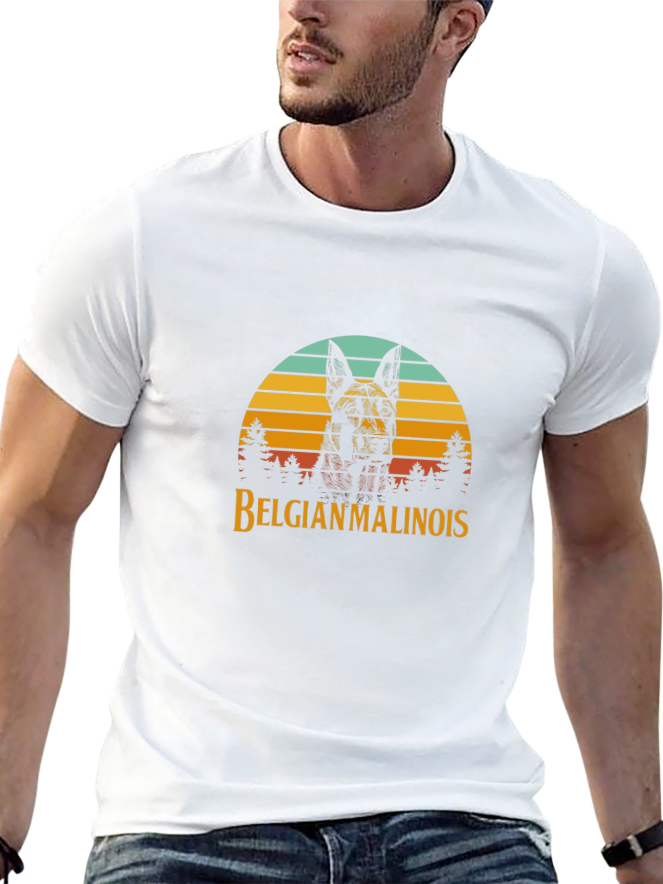 Belgian Malinois Sunset Graphic Tee