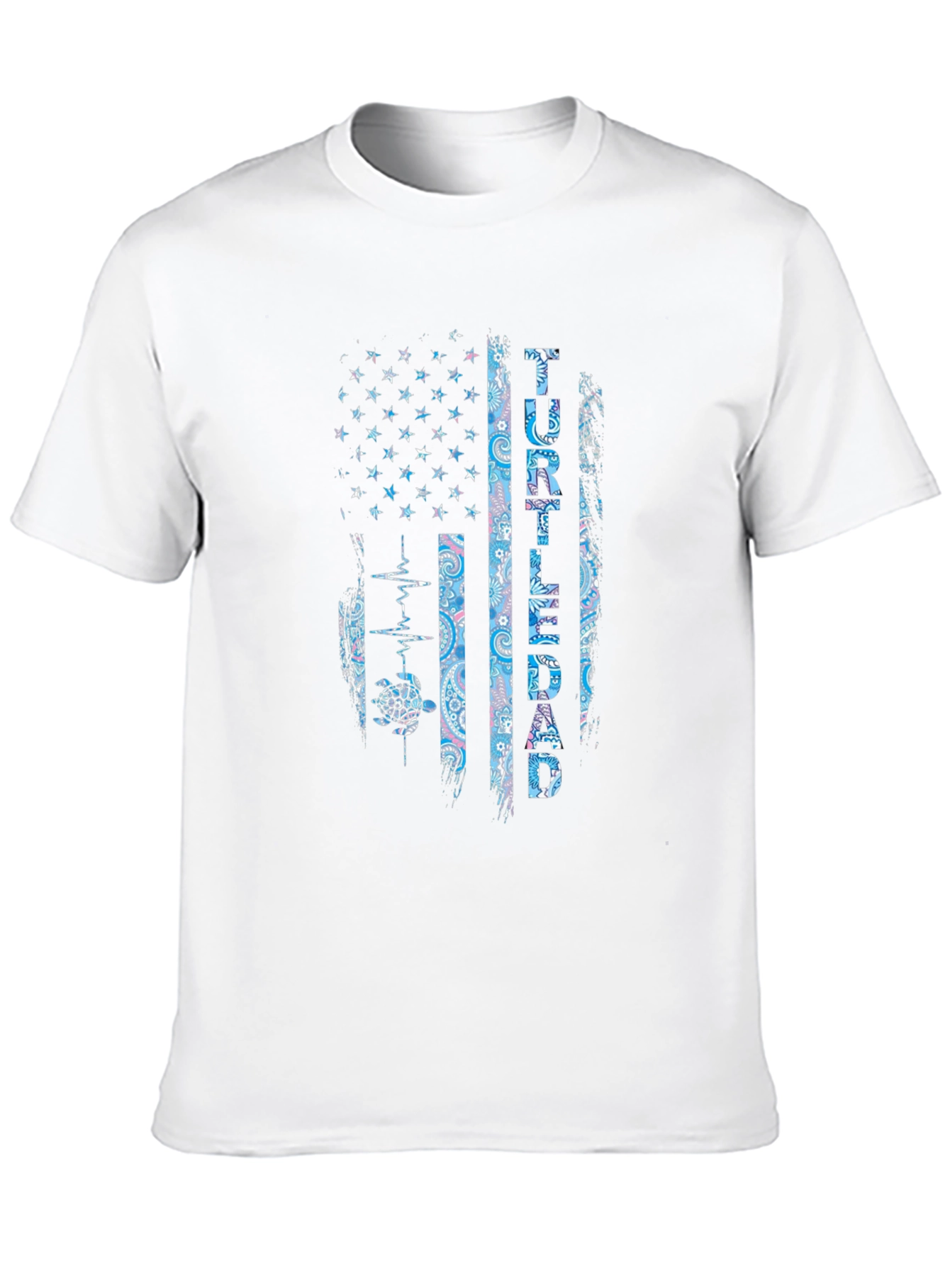 Turtle Dad American Flag T-Shirt