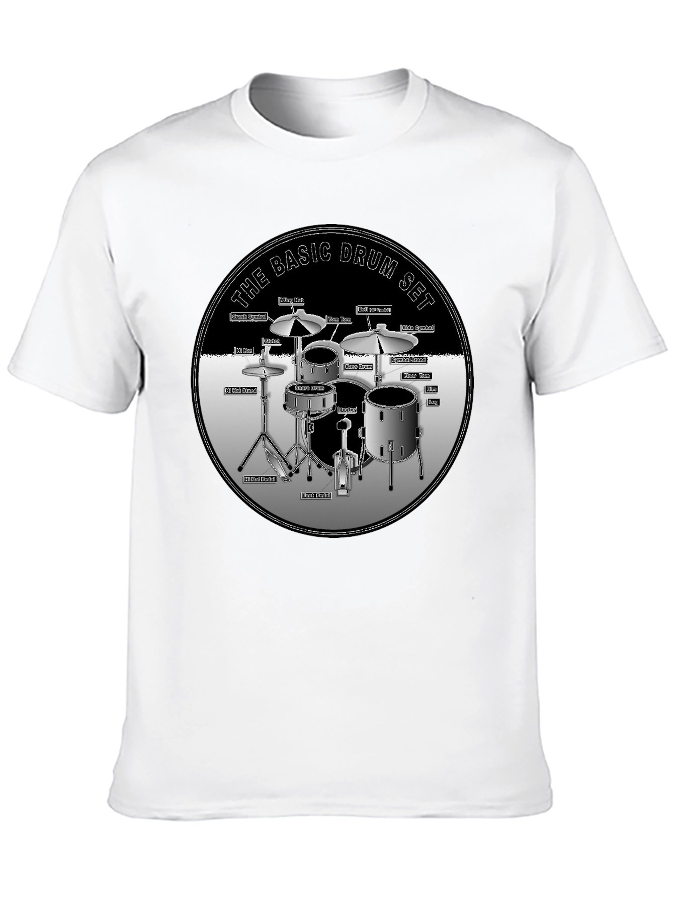 Basic Drum Set T-Shirt - Musician Gift