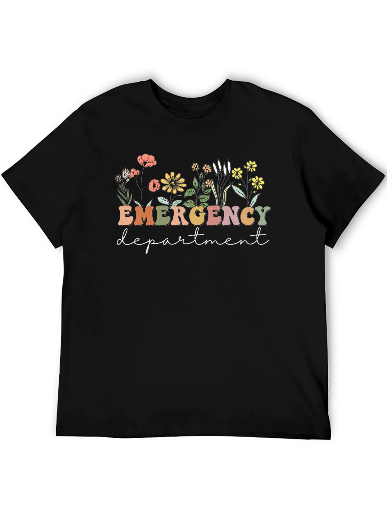 Emergency Department Floral Graphic Tee