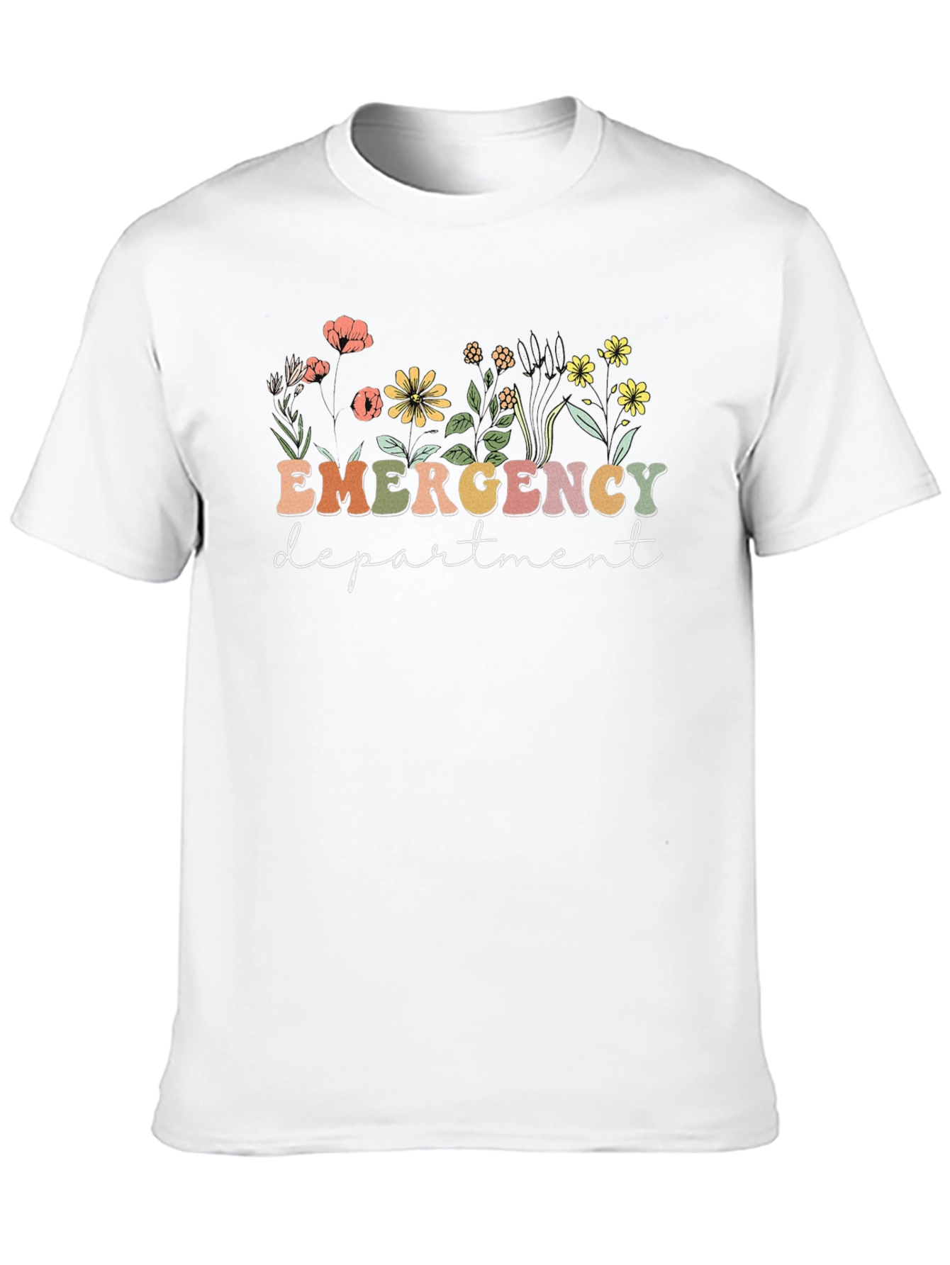 Emergency Department Floral Graphic Tee
