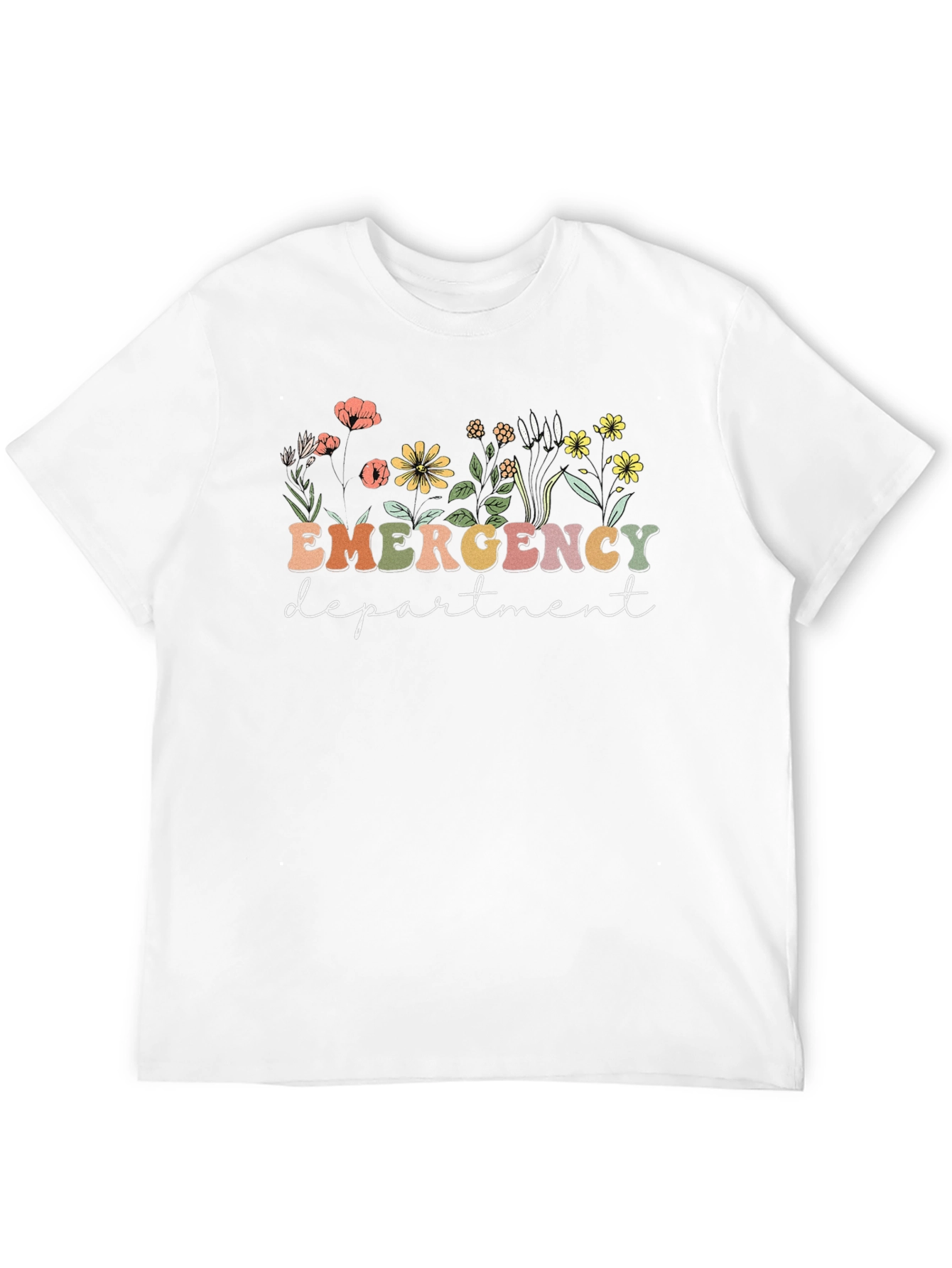 Emergency Department Floral Graphic Tee