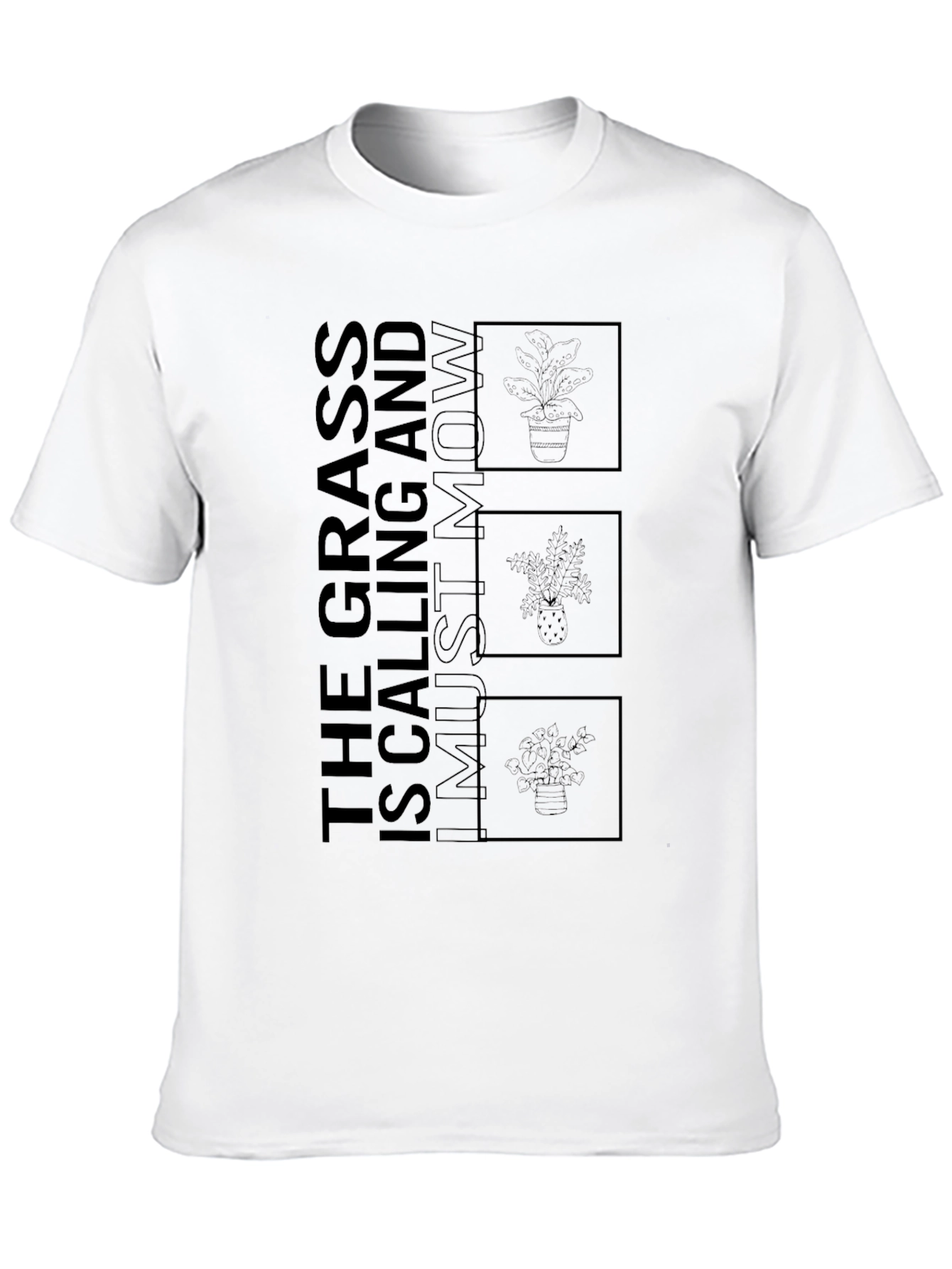 The Grass is Calling Black Graphic Tee