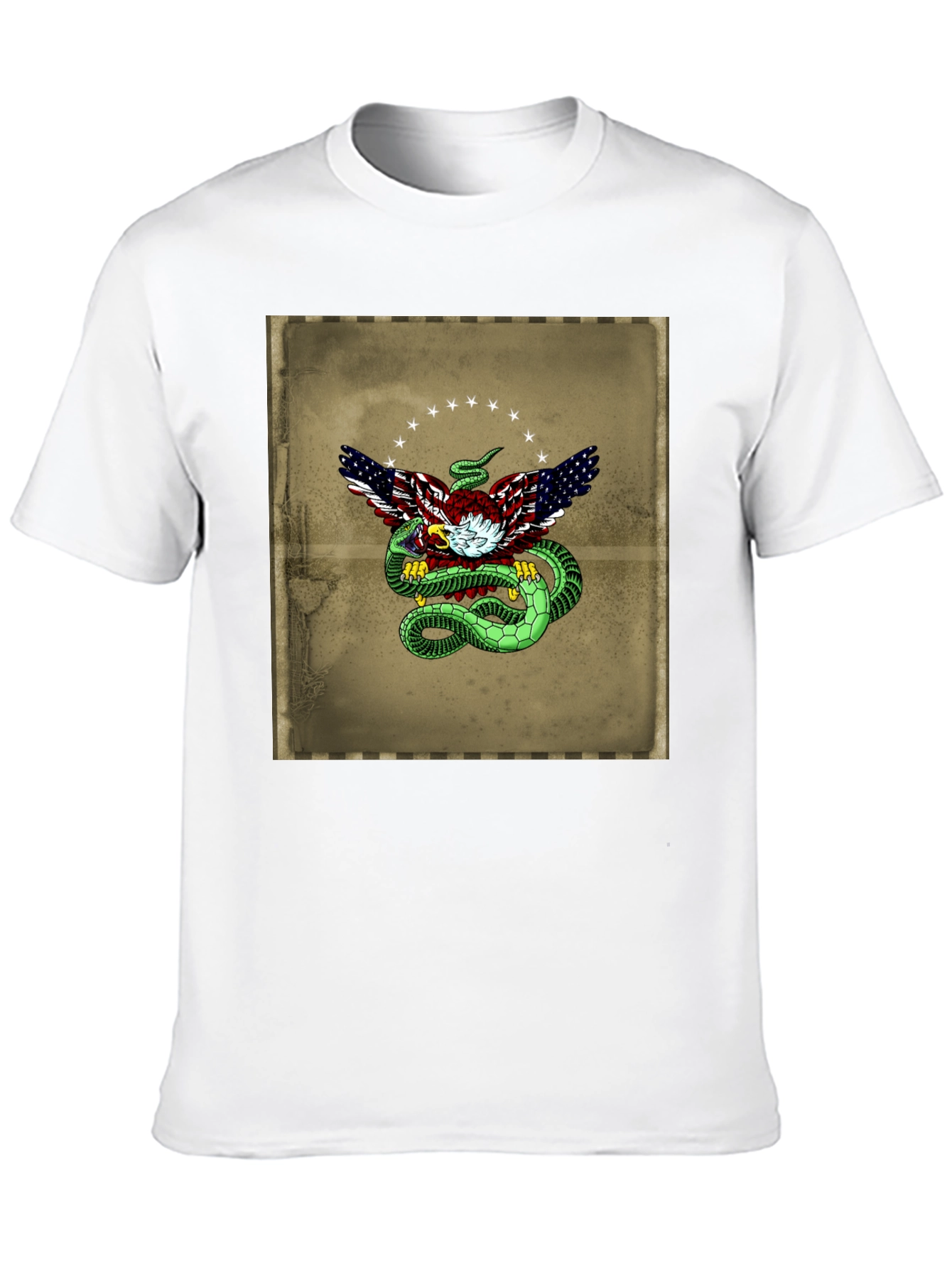 American Eagle & Snake Graphic T-Shirt - Black