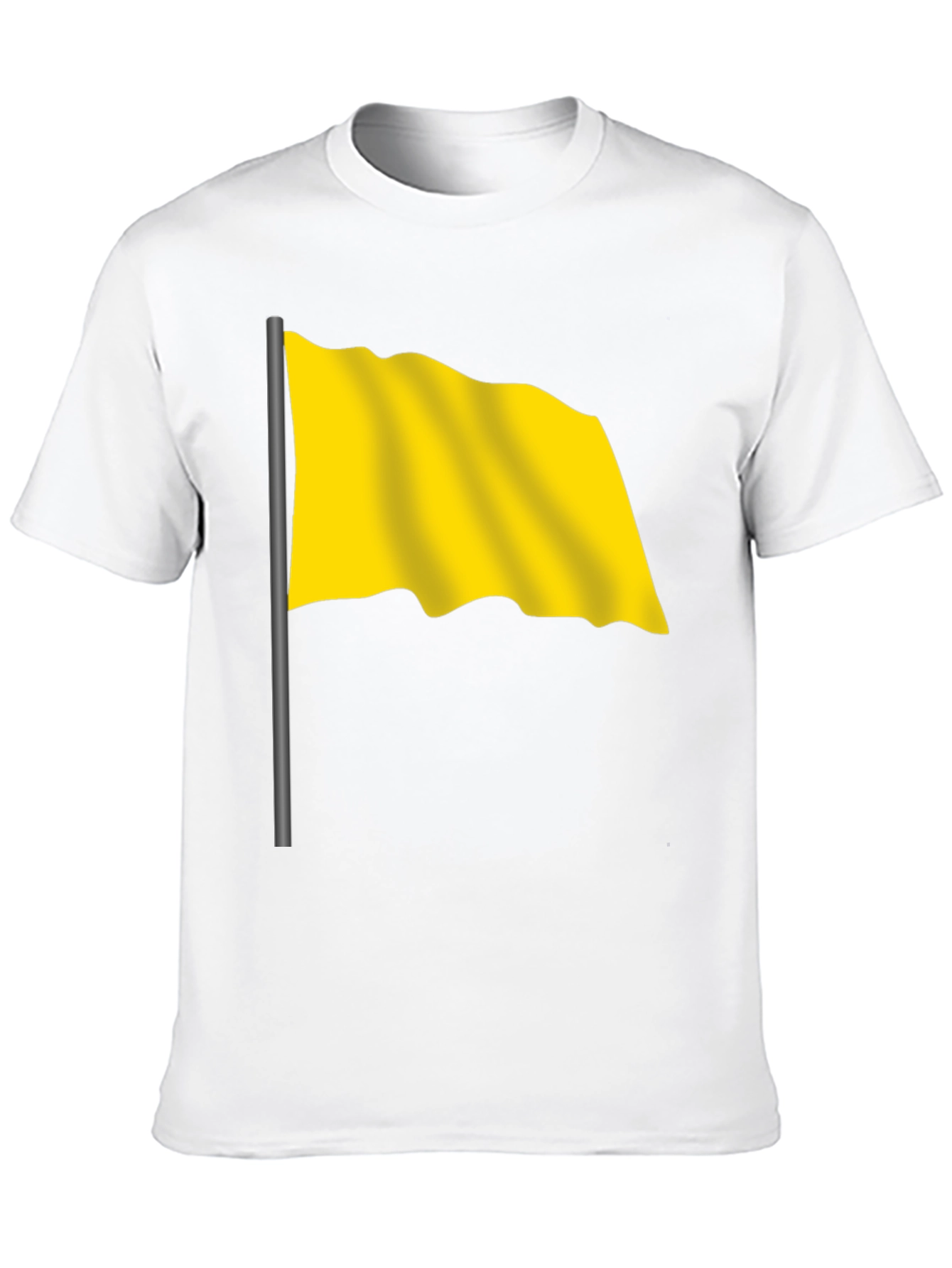 Yellow Flag Graphic Black T-Shirt - Stylish & Unique