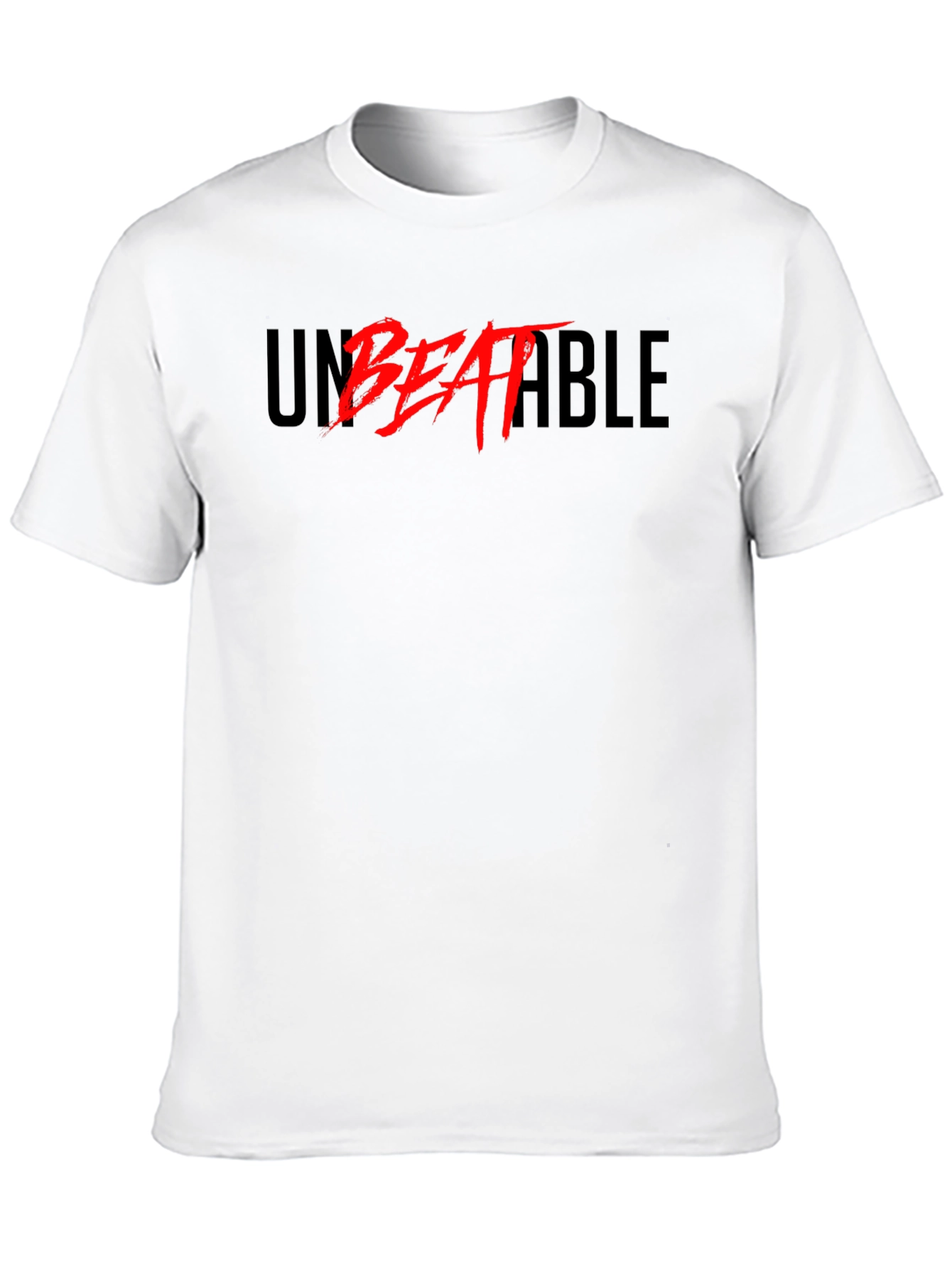 Unbeatable Graphic Print T-Shirt - Bold Statement Tee