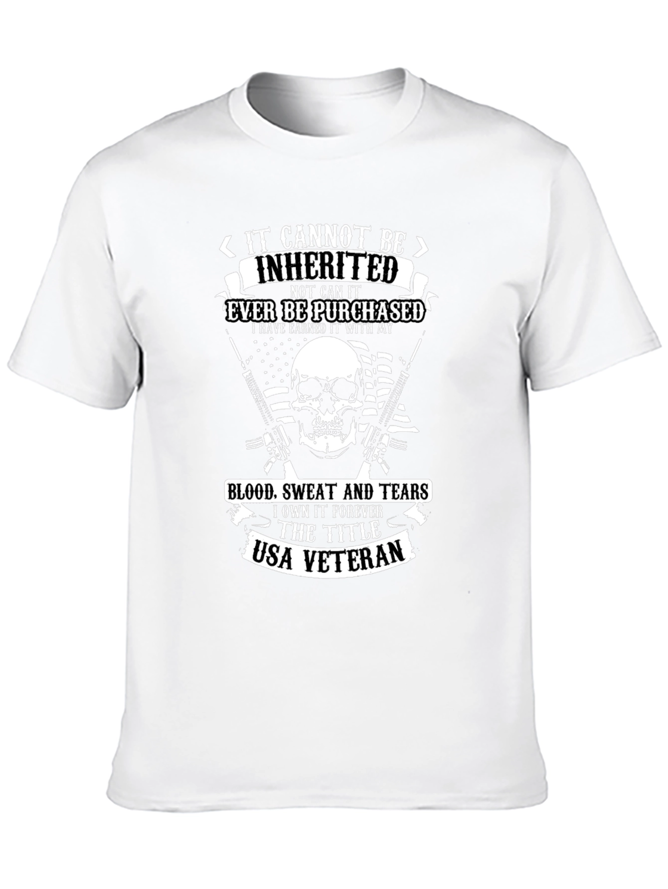 USA Veteran Graphic Print T-Shirt