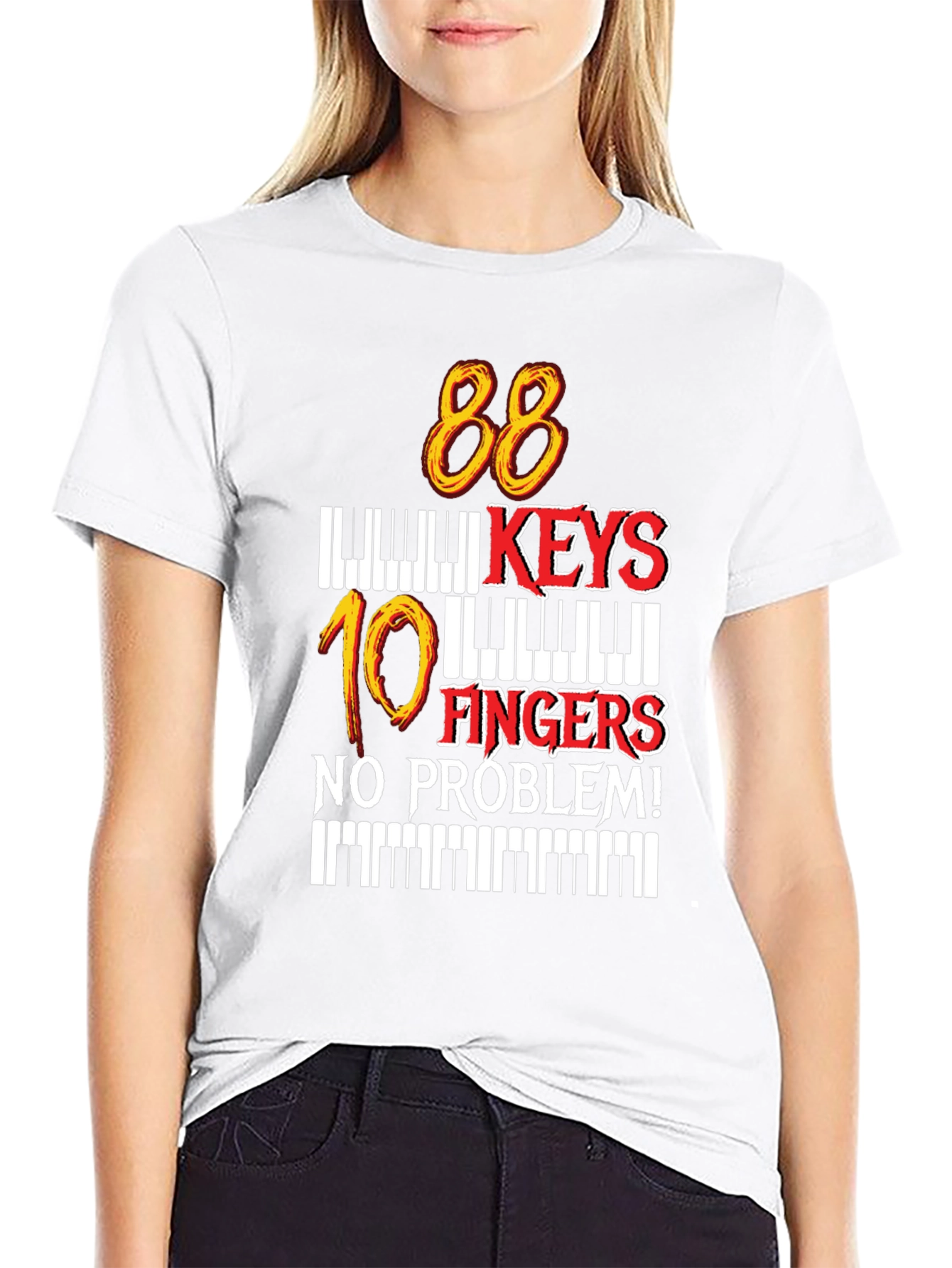 88 Keys 10 Fingers No Problem T-Shirt