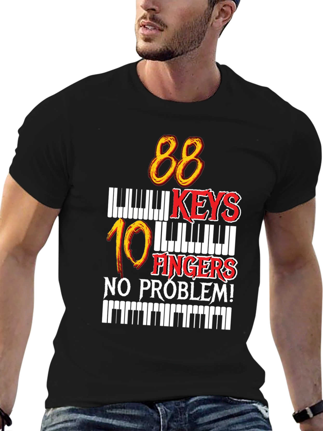 88 Keys 10 Fingers No Problem T-Shirt