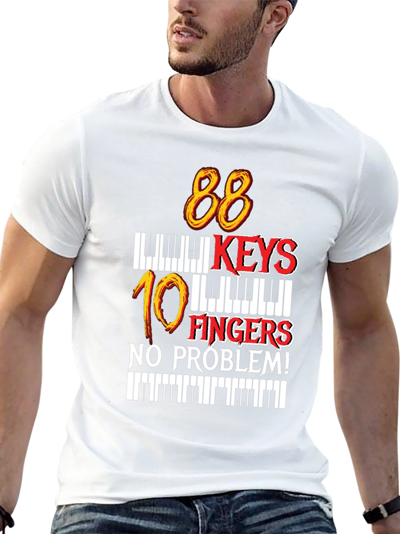 88 Keys 10 Fingers No Problem T-Shirt