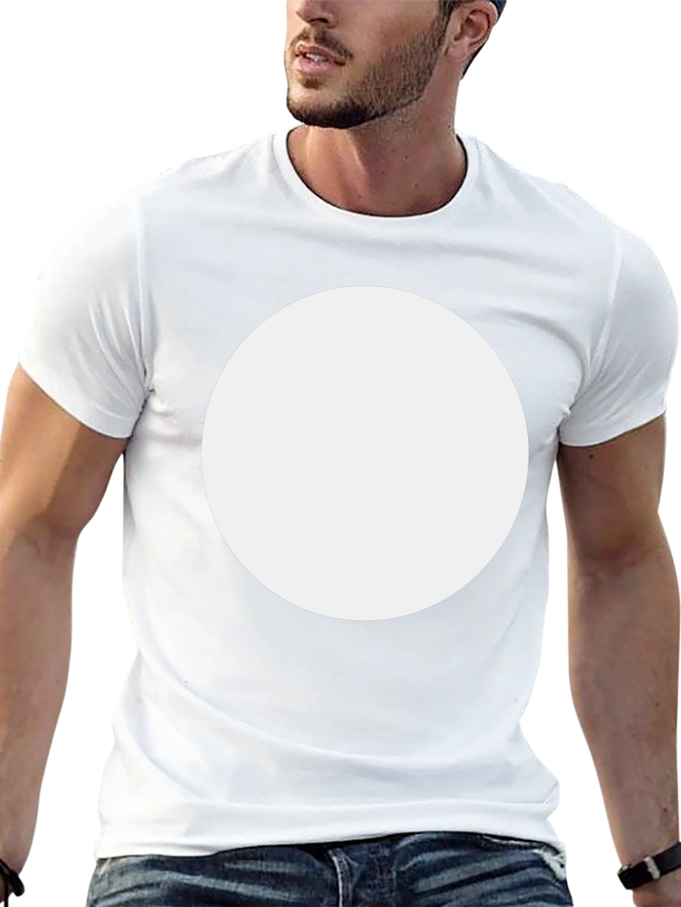 Black T-Shirt with Custom Circle Graphic