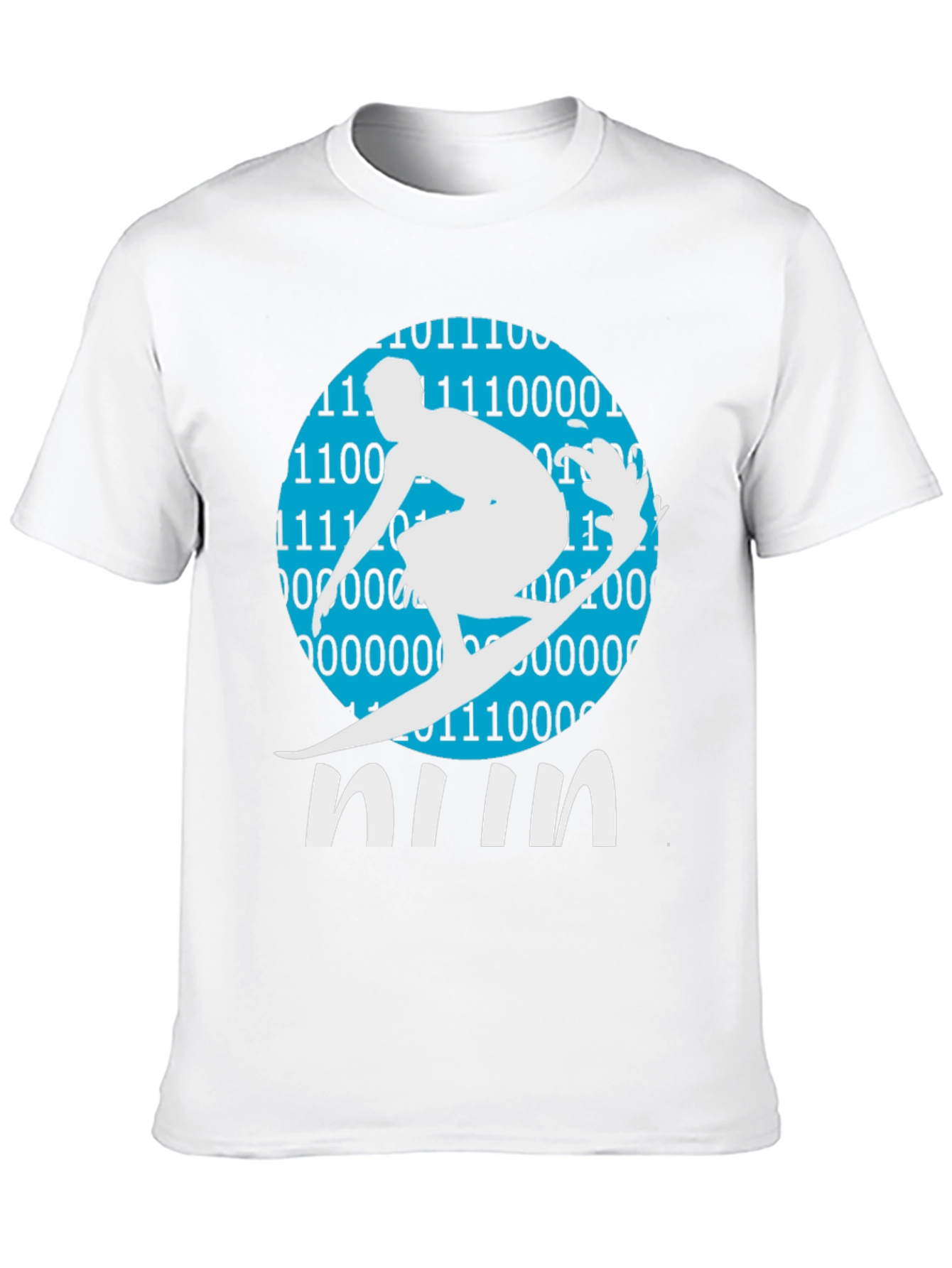 Binary Surfer Tee - Cool Graphic T-Shirt