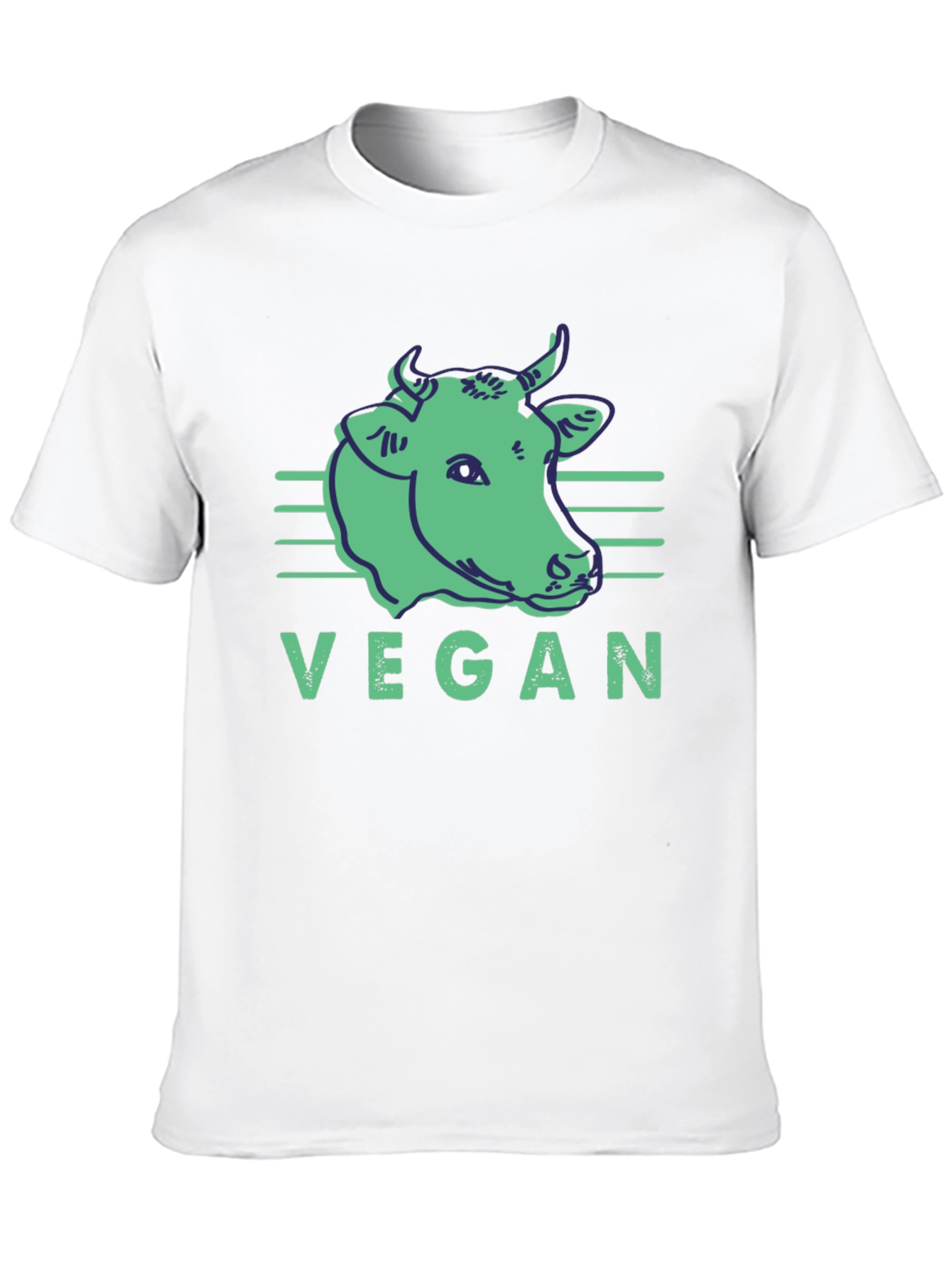 Vegan Cow Graphic Tee - Black Unisex T-Shirt