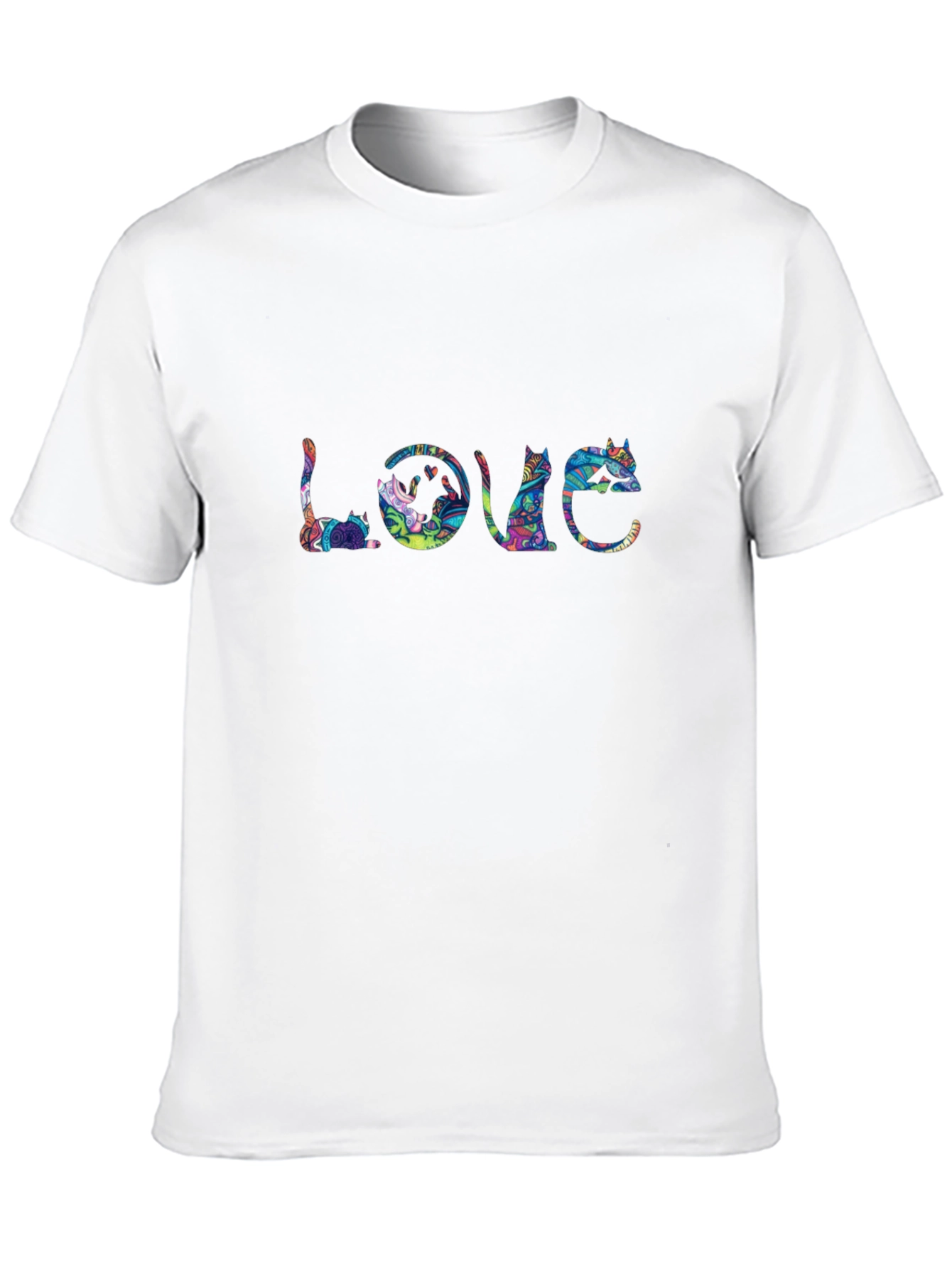 Cat Lover T-Shirt - Artistic LOVE Design