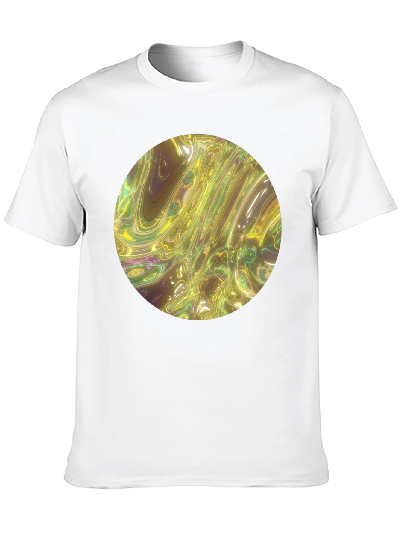 Abstract Circle Print Black T-Shirt
