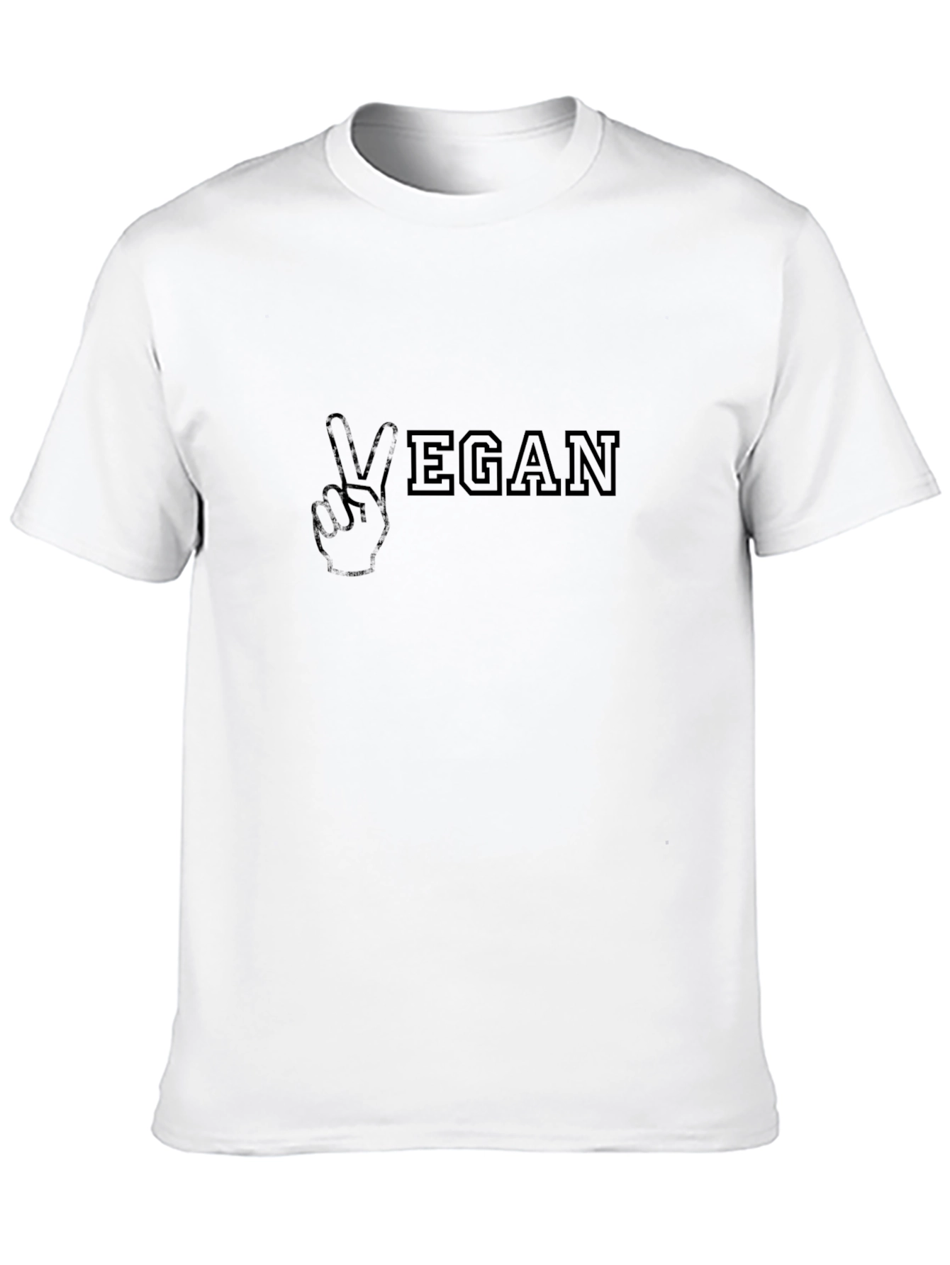 Vegan Peace Sign Black T-Shirt