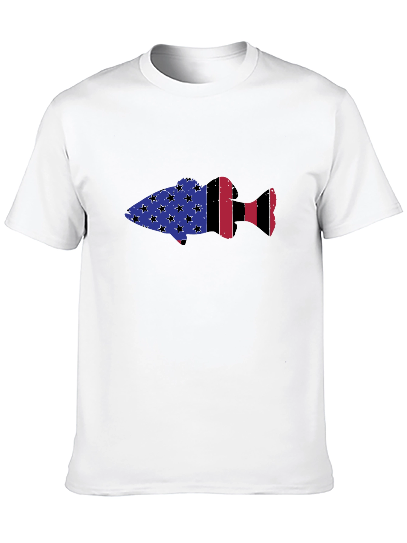 USA Flag Fish Graphic T-Shirt