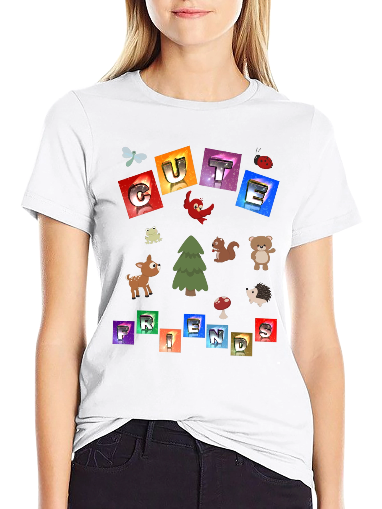 Cute Friends Graphic Tee - Unisex Crewneck