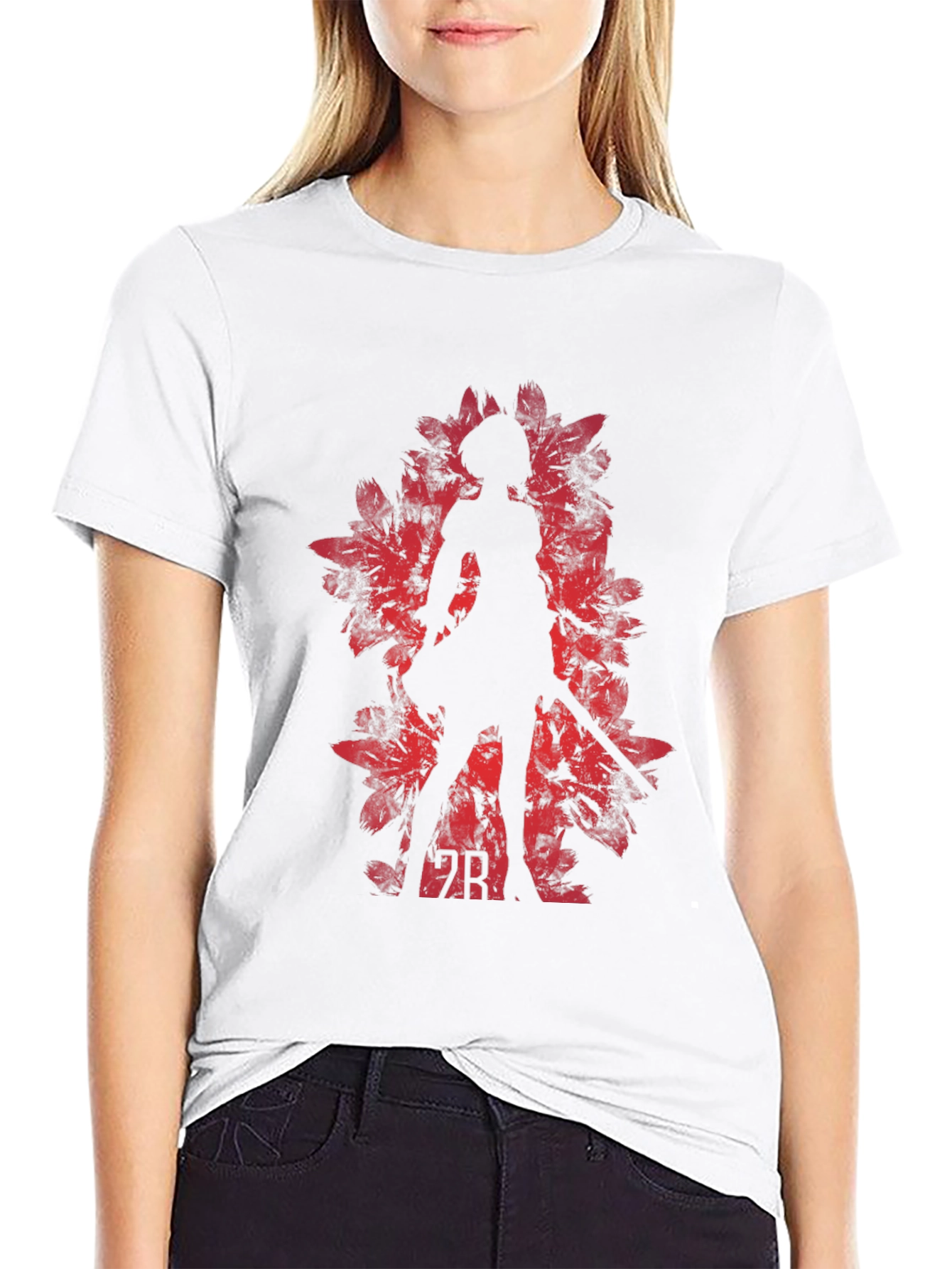 2B Nier Automata Red Silhouette T-Shirt