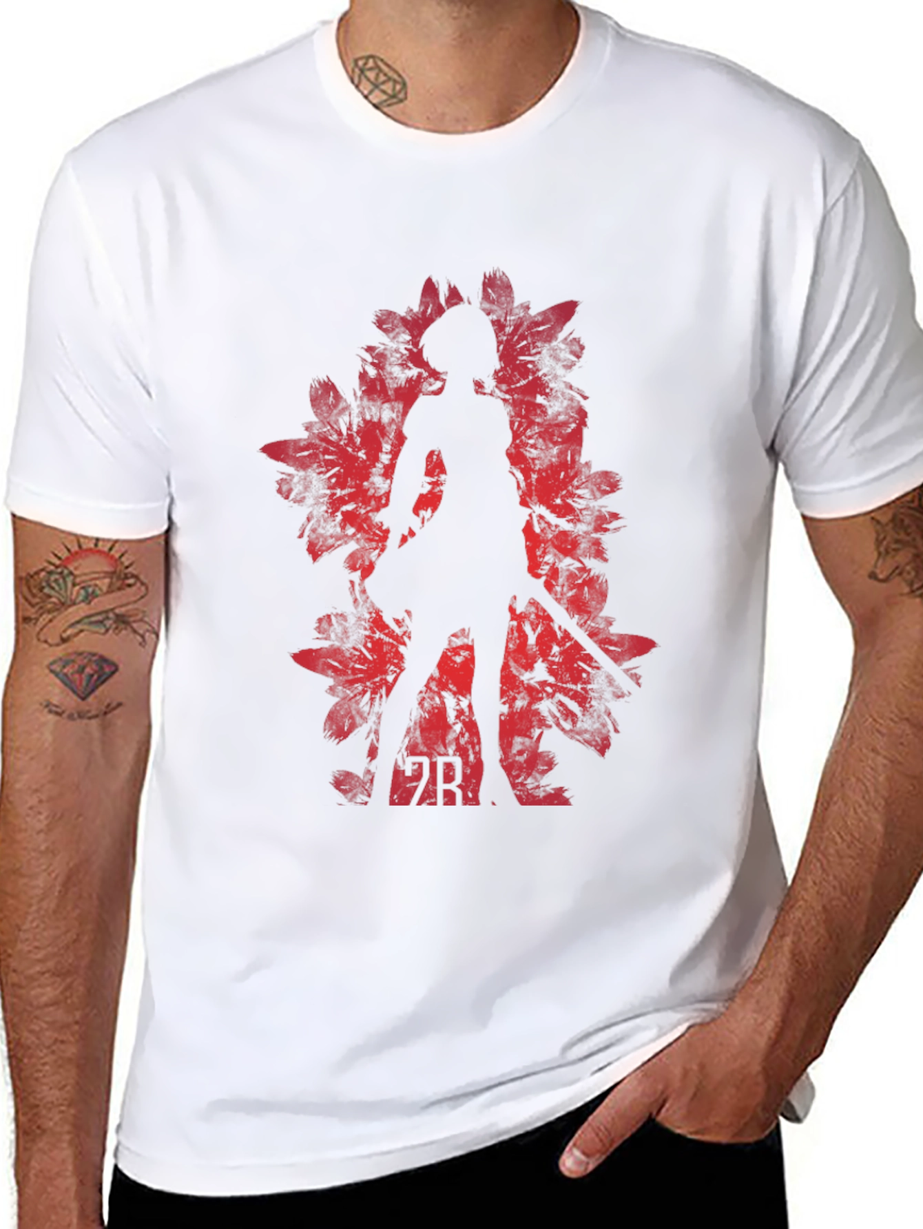 2B Nier Automata Red Silhouette T-Shirt