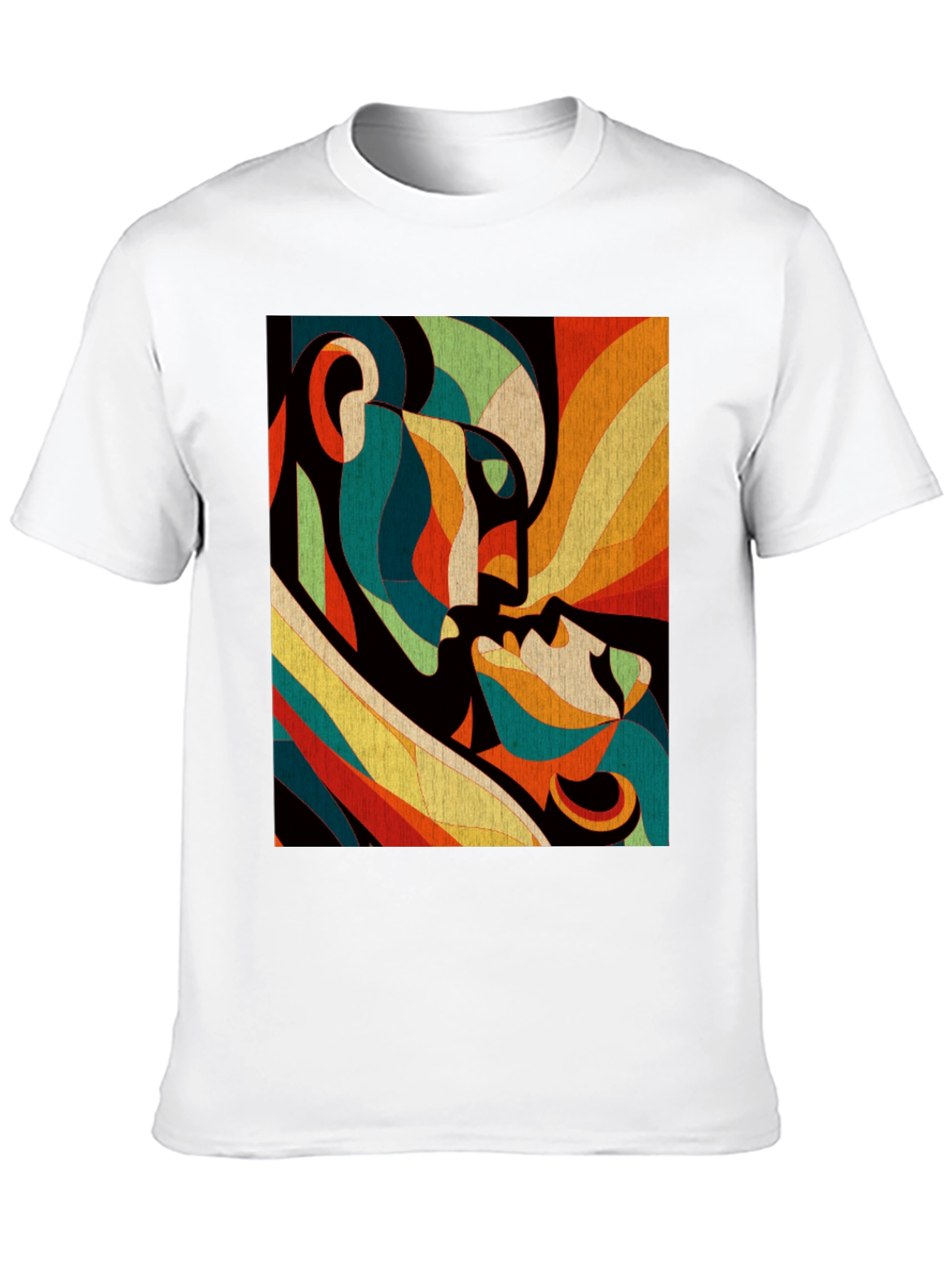 Abstract Lovers Graphic Tee - Modern Art T-Shirt