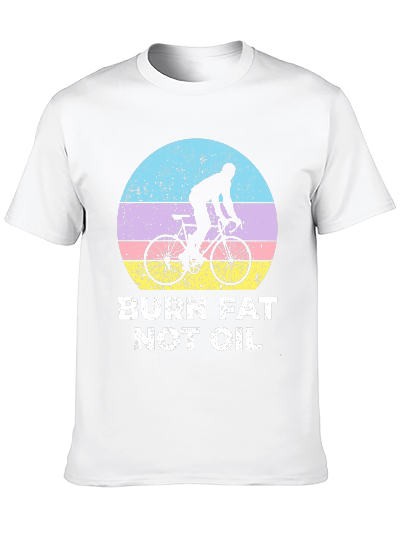 Burn Fat Not Oil T-Shirt - Cycling Design